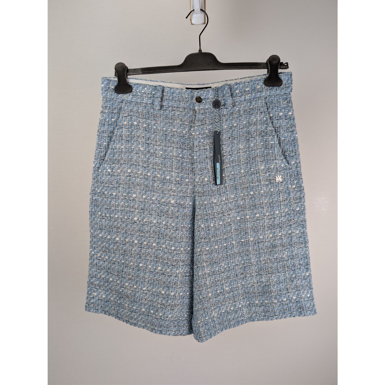 Amiri o1rshd1 Boucle Shorts Short in Ashley Blue Size US 34 / EU 50 - 2 Thumbnail