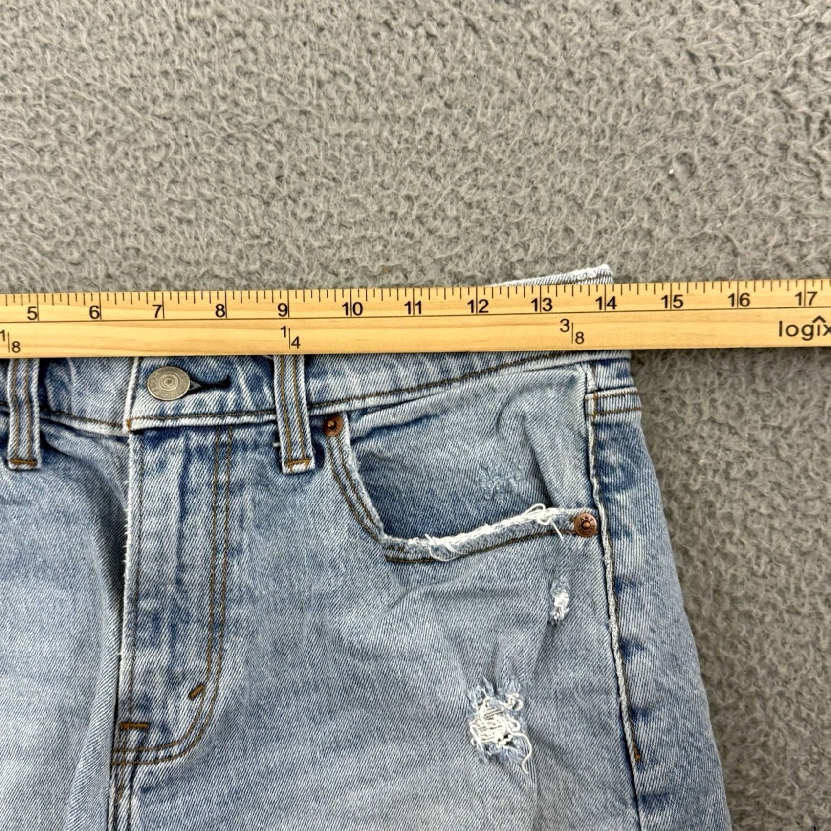 Abercrombie & Fitch Abercrombie & Fitch Shorts Women 27/4 Curve Mid Rise Distressed Stretch Mom 3" Size 27" / US 4 / IT 40 - 7 Thumbnail