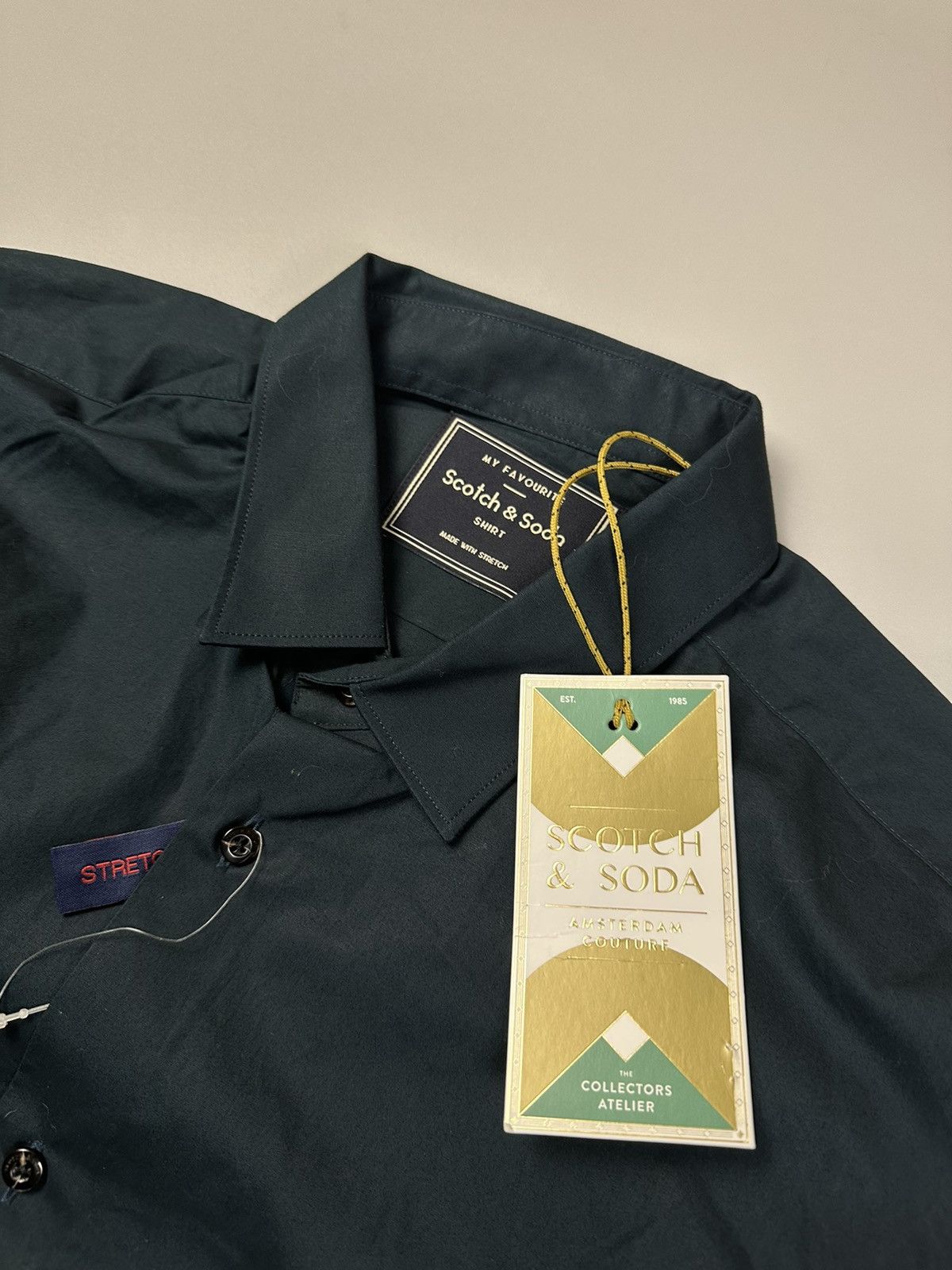 Scotch & Soda Scotch&soda Dark Green Button Shirt Solid Size US M / EU 48-50 / 2 - 3 Thumbnail