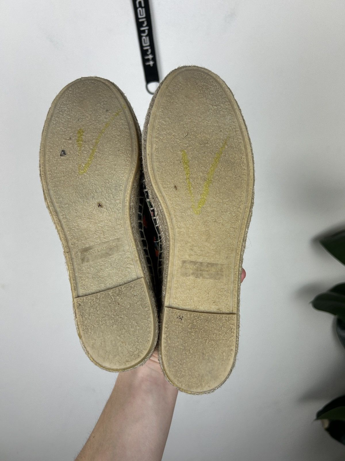 Saint Laurent Paris Saint Laurent Paris Black Floral Leather Oxford Espadrille Size US 9 / IT 39 - 5 Thumbnail