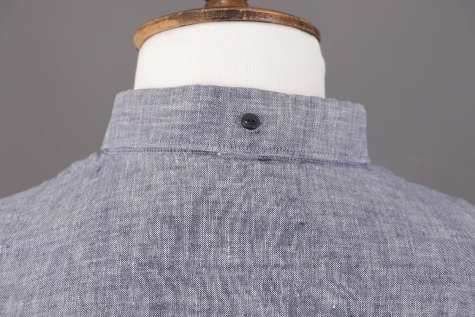Barbour Beacon Brand Barbour Gray Slim Fit Linen Casual Shirt Size L Size US L / EU 52-54 / 3 - 12 Thumbnail