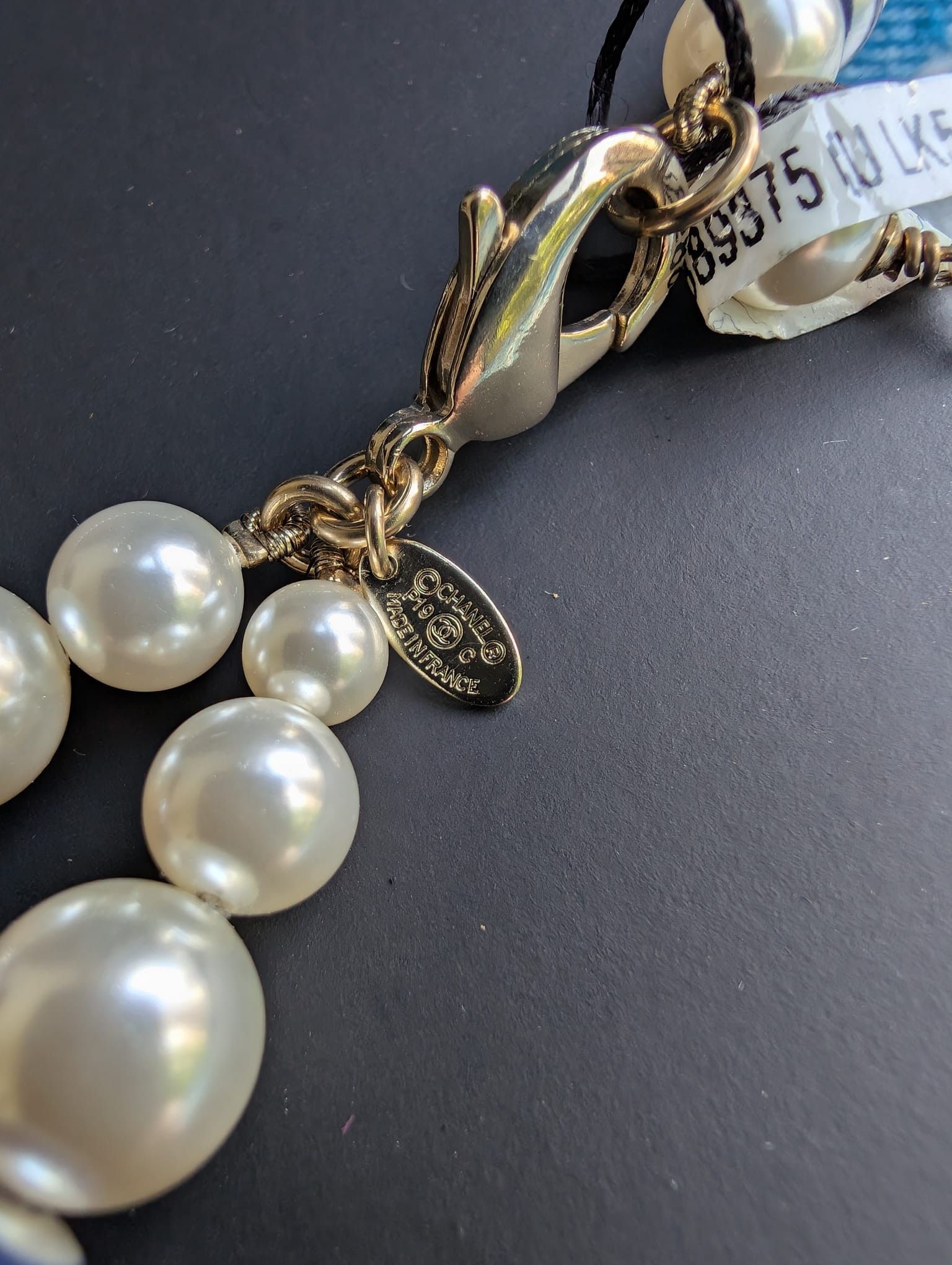 Chanel Chanel CC P19C La Pausa Pearl Logo GHW necklace belt tag Size ONE SIZE - 12 Thumbnail