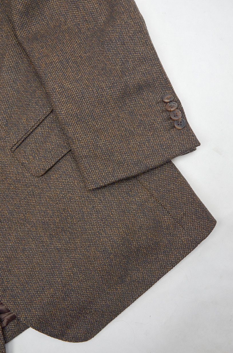 Burberry Burberry Brown Flannel Classic British Style Blazer 52 Size 52R - 4 Thumbnail