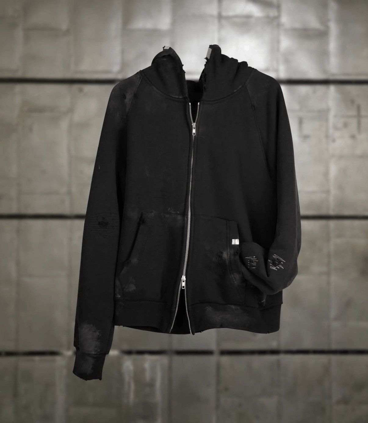 ktwo.studios ダメージ加工　ktwoジップパーカー K-Two Studios ktwo black thermal lined zip up | Grailed