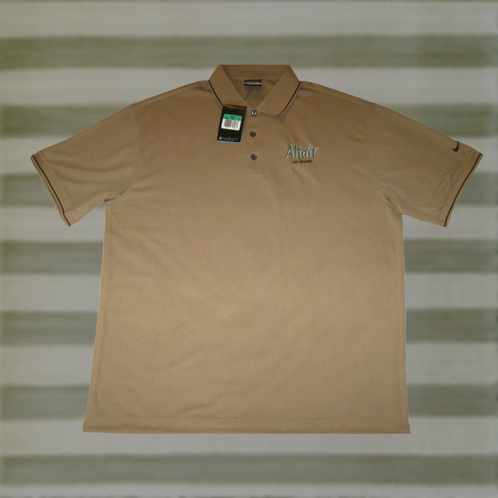 Nike Nike Golf Polo Shirt Men XL Gold/Beige Casual Polo Nike Golf Mens XL Polo Shirt Size US XL / EU 56 / 4 - 1 Thumbnail