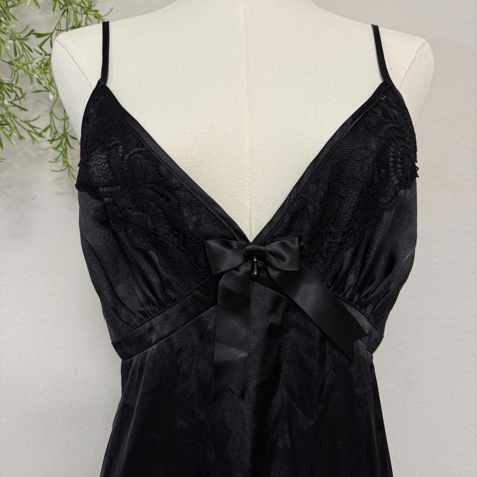 The Unbranded Brand Black Whimygoth Slip Lace Large Dress Size L / US 10 / IT 46 - 3 Thumbnail