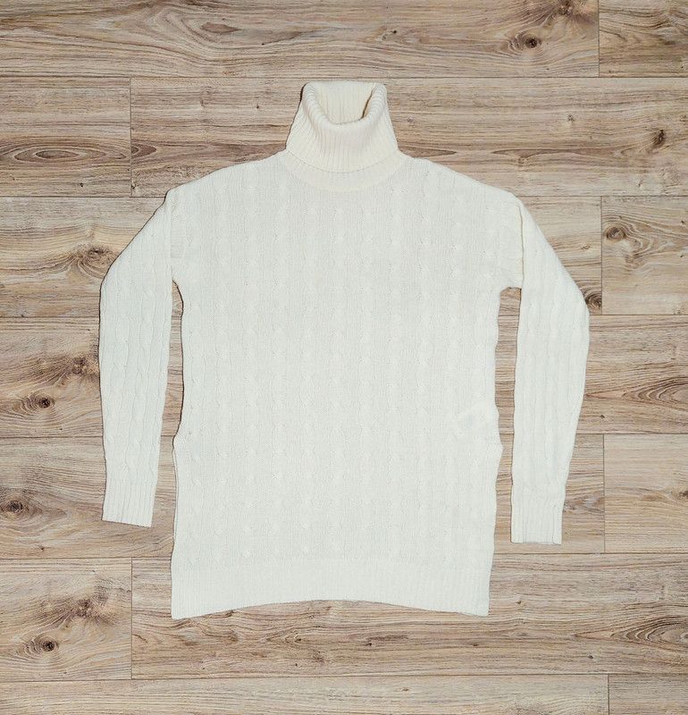 Polo Ralph Lauren 90% wool 10% cashmere sweater turtleneck jumper ecru Size US XS / EU 42 / 0 - 1 Thumbnail