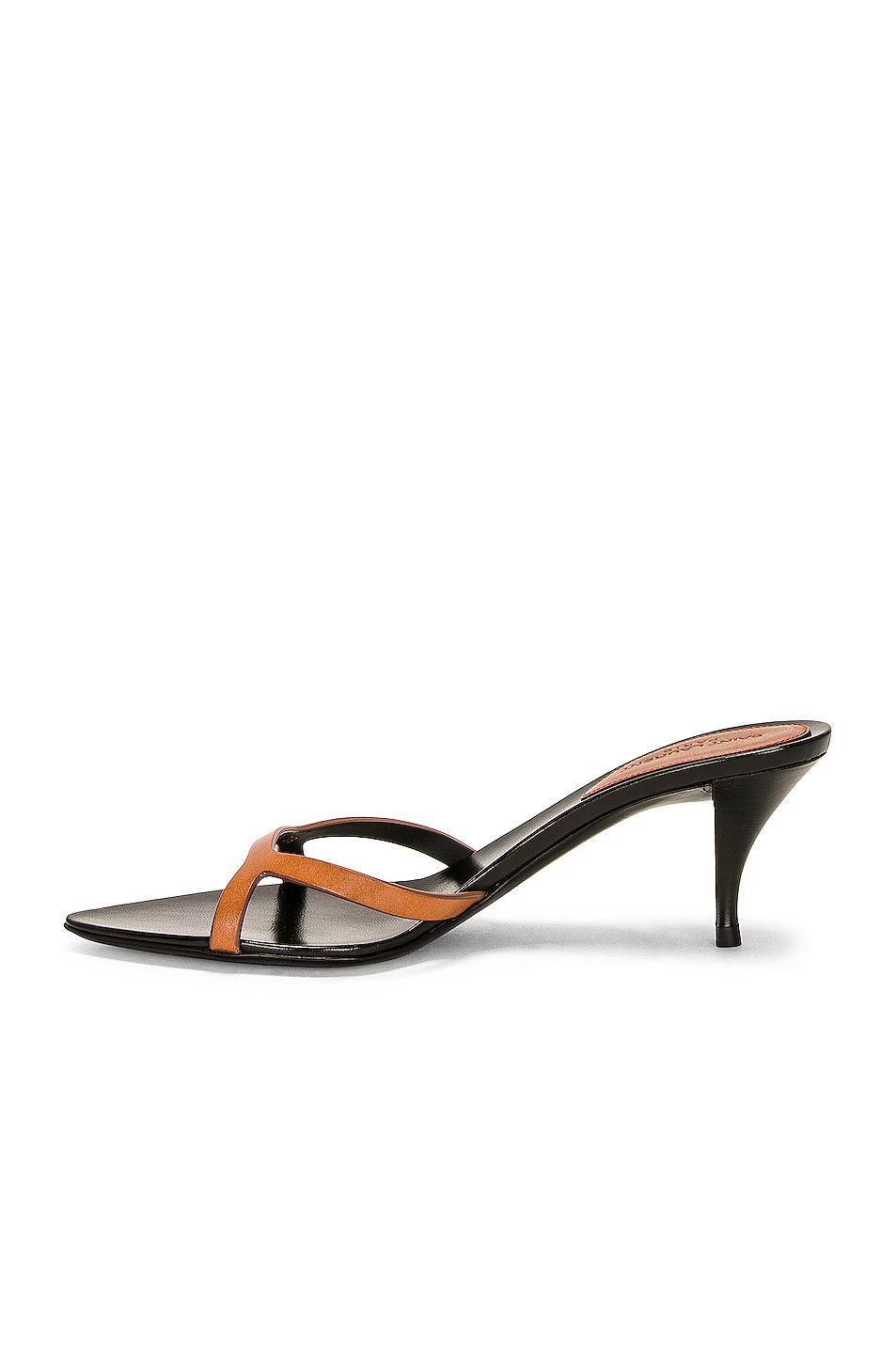 Saint Laurent Paris o1bcso1str1124 Clara Heeled Mules in Tan Size US 7.5 / IT 37.5 - 5 Thumbnail