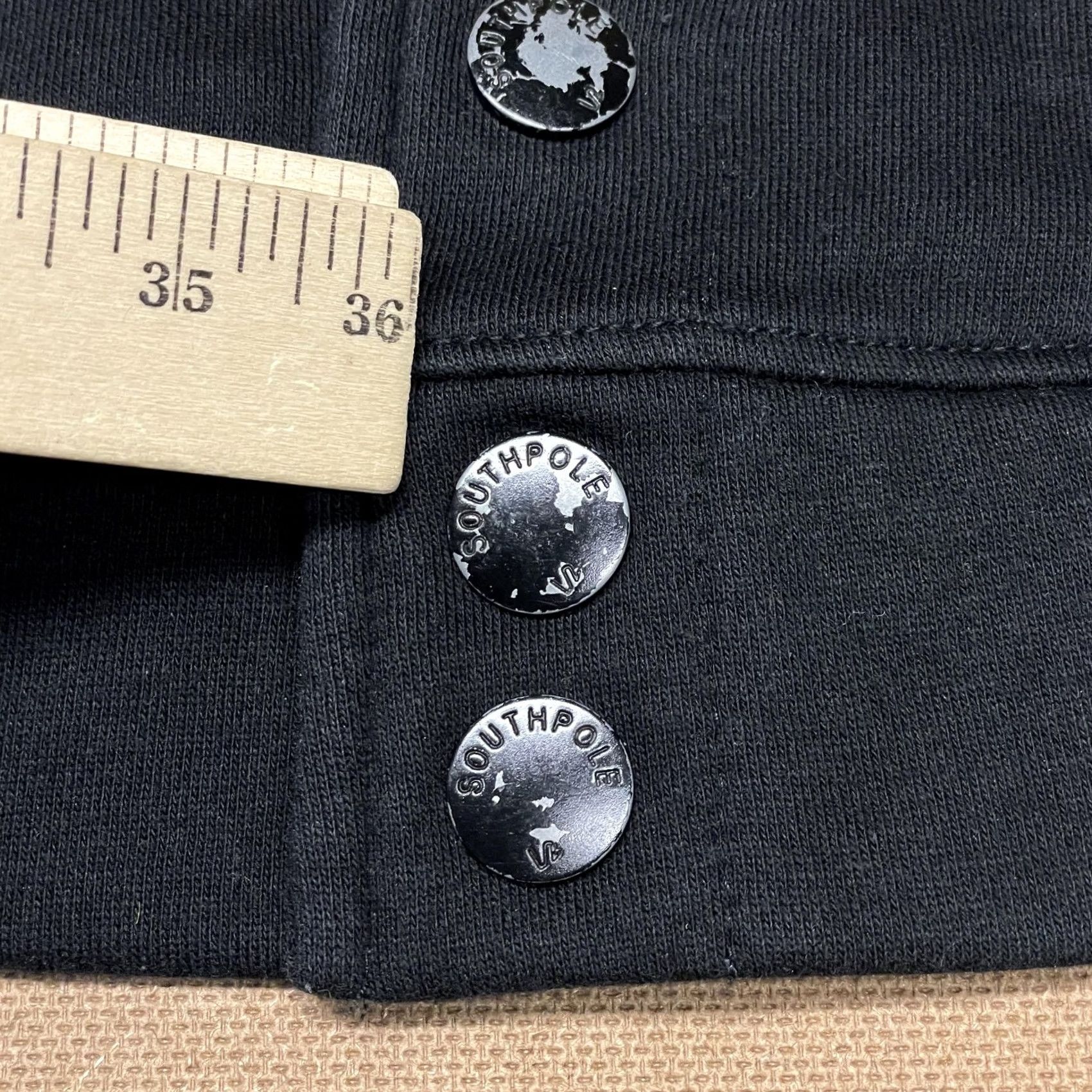 Southpole Southpole Jacket Mens XL Black Gray Varsity Letterman Snap Front Bomber S Patch Size US XL / EU 56 / 4 - 2 Thumbnail