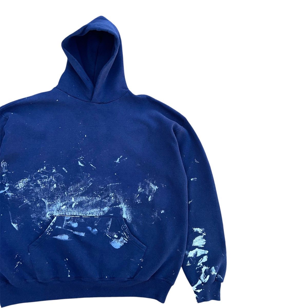 Russell Athletic Vintage Russell Athletic Navy Blue Paint Splatter Hoodie Size US XXL / EU 58 / 5 - 2 Thumbnail