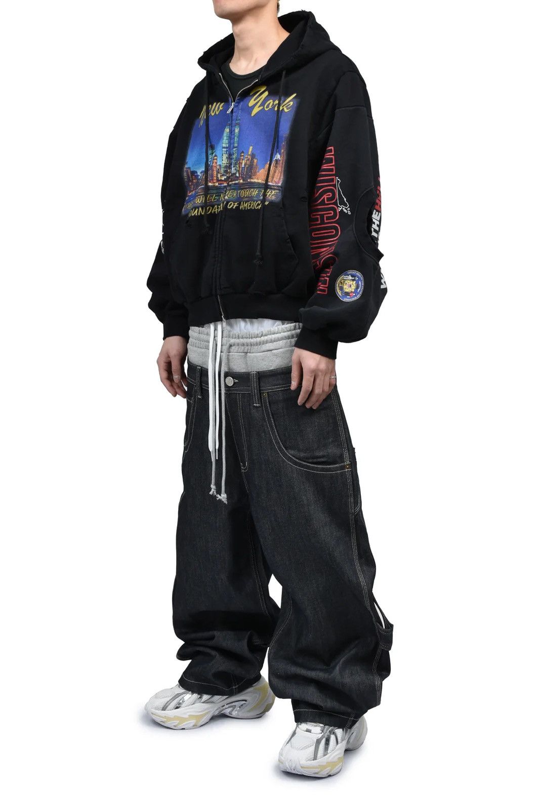 PROJECT G/R Protocol Index 3 LAYERED DENIM PANTS PROJECT GR Size 3