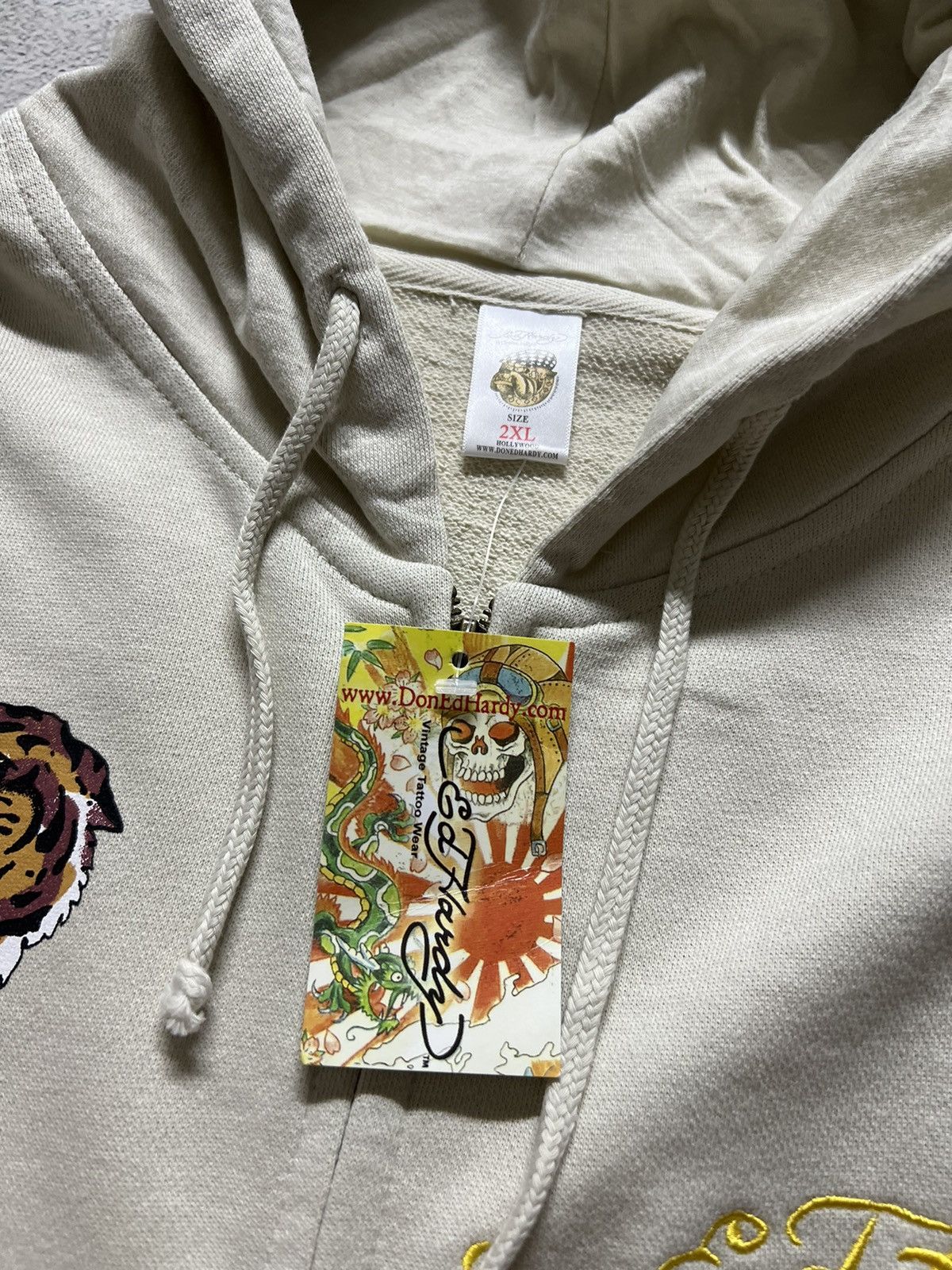 Ed Hardy Vintage Y2k Tiger 🐅 Ed Hardy New Zip Hoodie 00’s Size US XXL / EU 58 / 5 - 11 Thumbnail