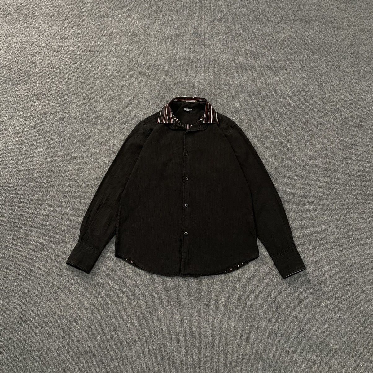 Tornado Mart Button Up Black Shirt
