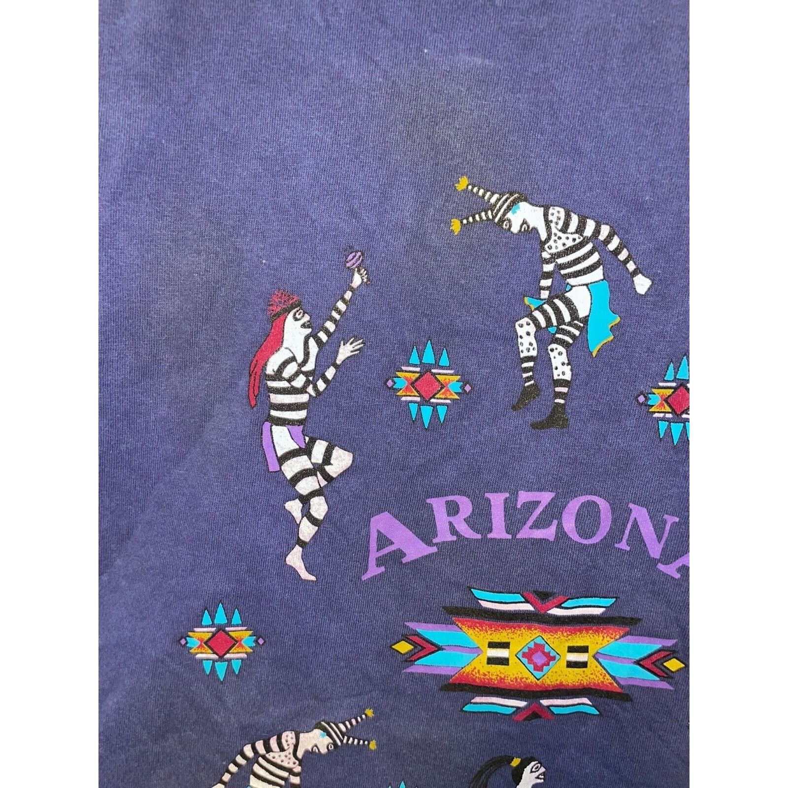 Vintage 1990s AZ Arizona Native American Striped Indian Dance Shirt Size US L / EU 52-54 / 3 - 3 Thumbnail