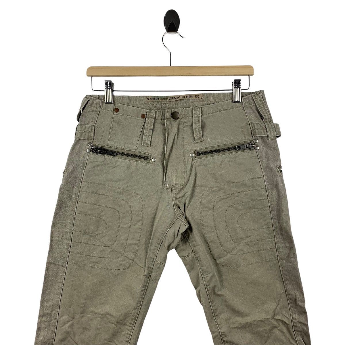G-Star G-STAR Raw zipped khaki jeans pants Size US 31 - 2 Thumbnail