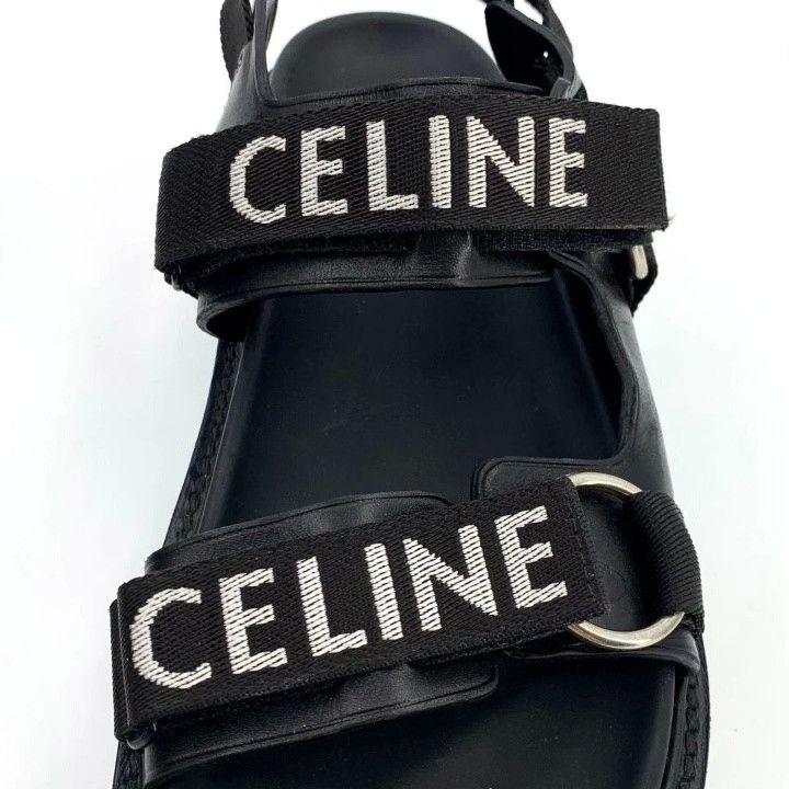 Celine Celine Black Round Toe Velcro Casual Sandals Size US 8 / EU 41 - 6 Thumbnail