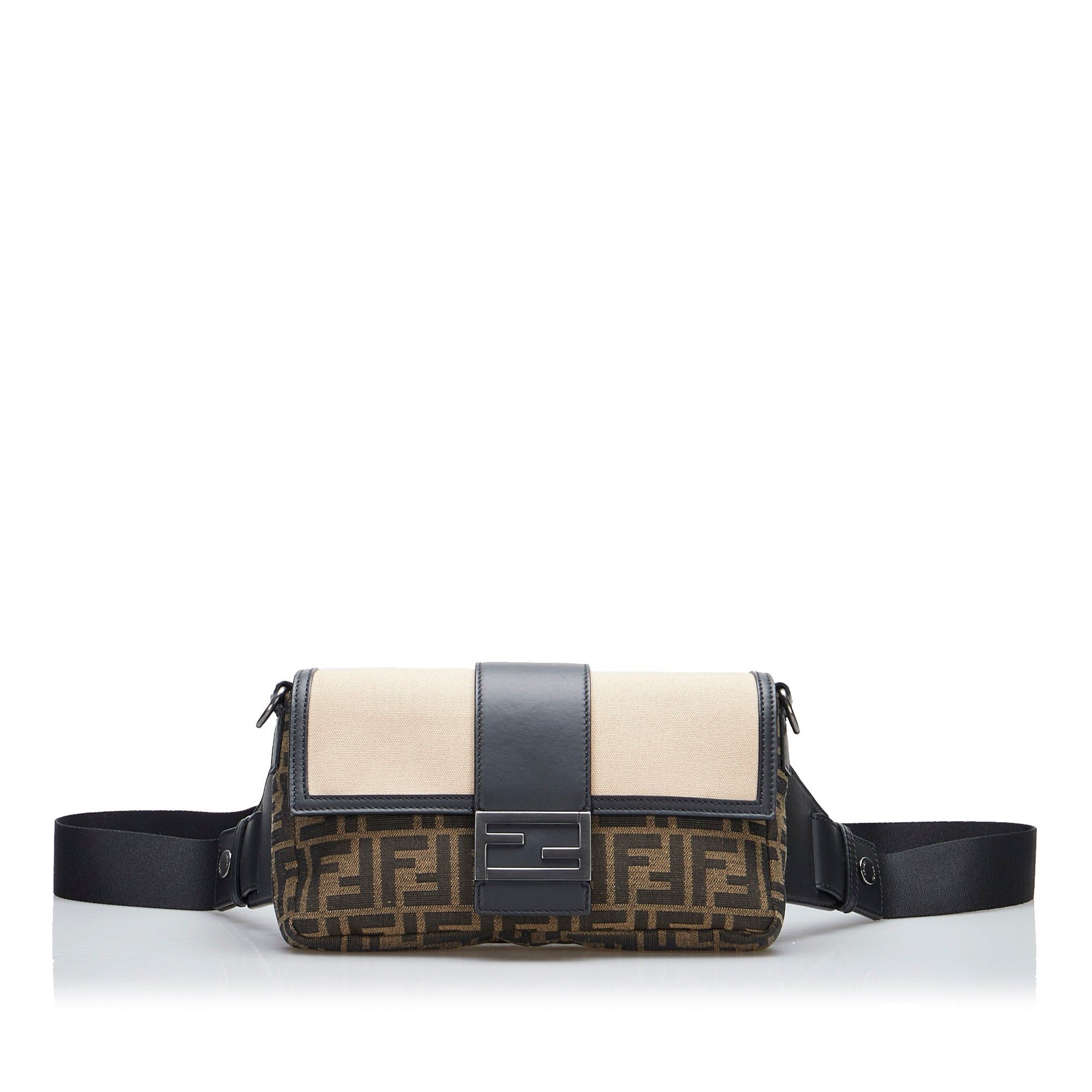 Fendi Fendi Zucca Convertible Belt Bag Brown Size ONE SIZE - 1 Thumbnail