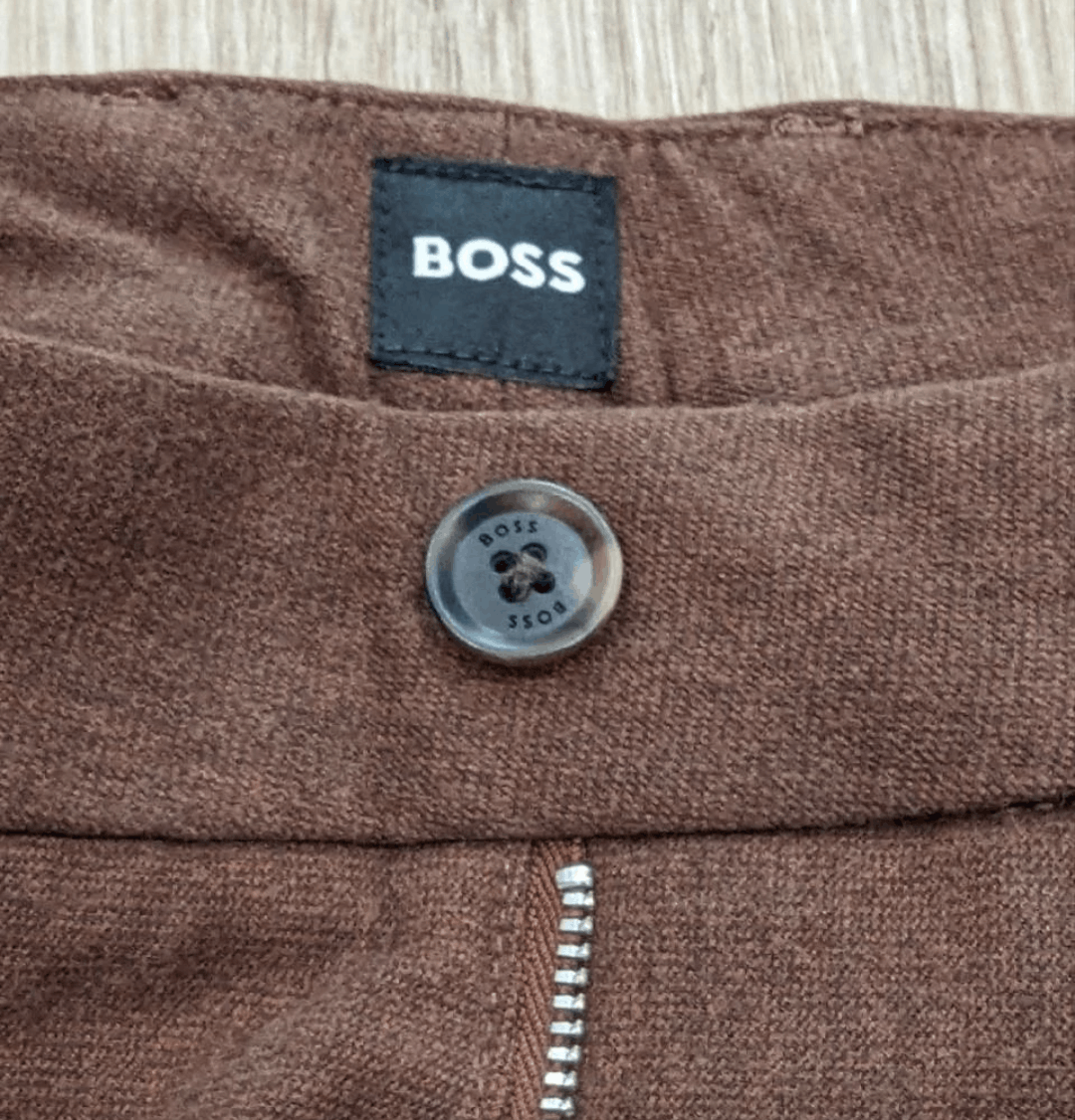 Hugo Boss BOSS "Kane" Flat Front Chino Pants Brown 54 US 38 Size US 38 / EU 54 - 3 Thumbnail