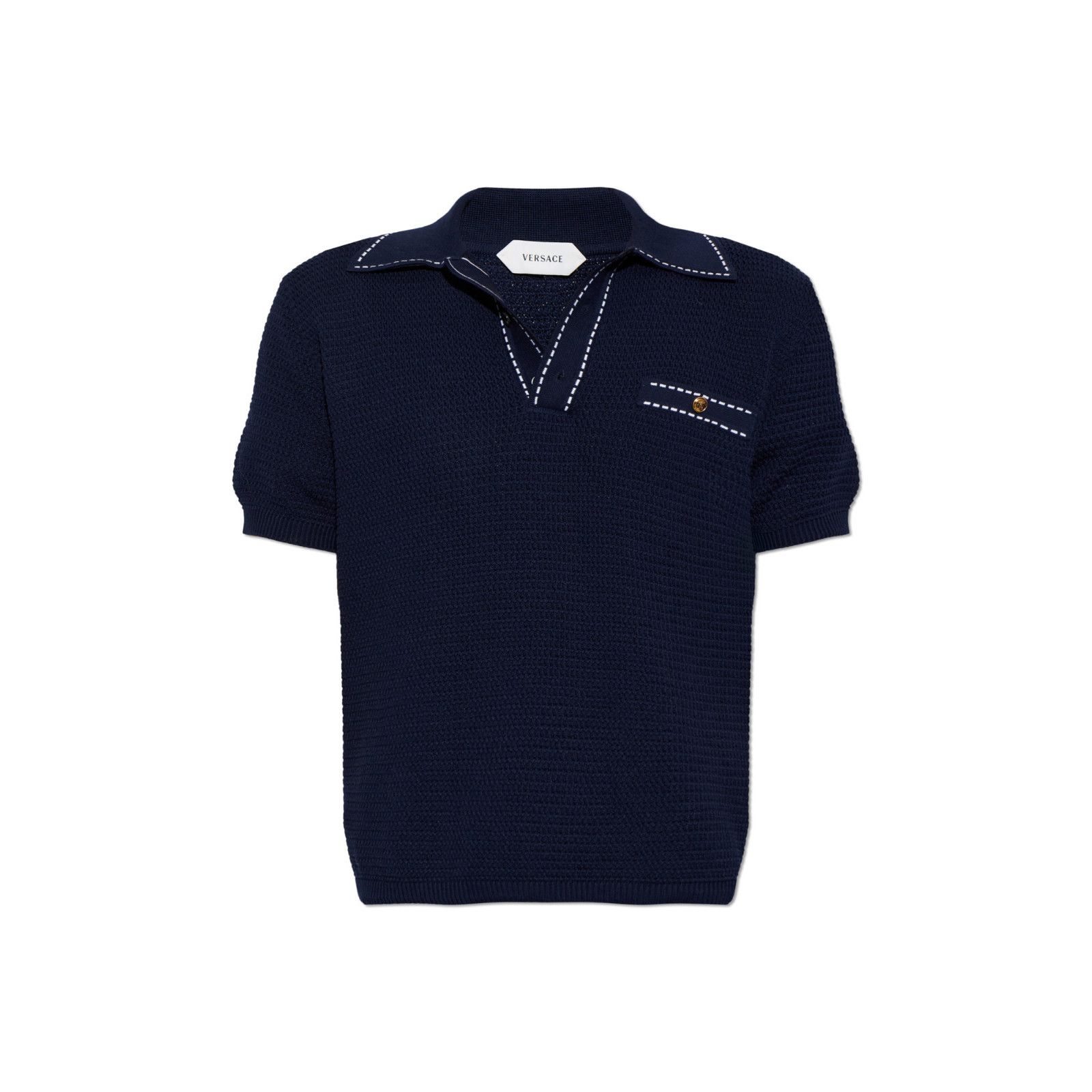Versace VERSACE Navy Blue Polo With Pocket New & Authentic (Men's si Size US S / EU 44-46 / 1 - 1 Preview