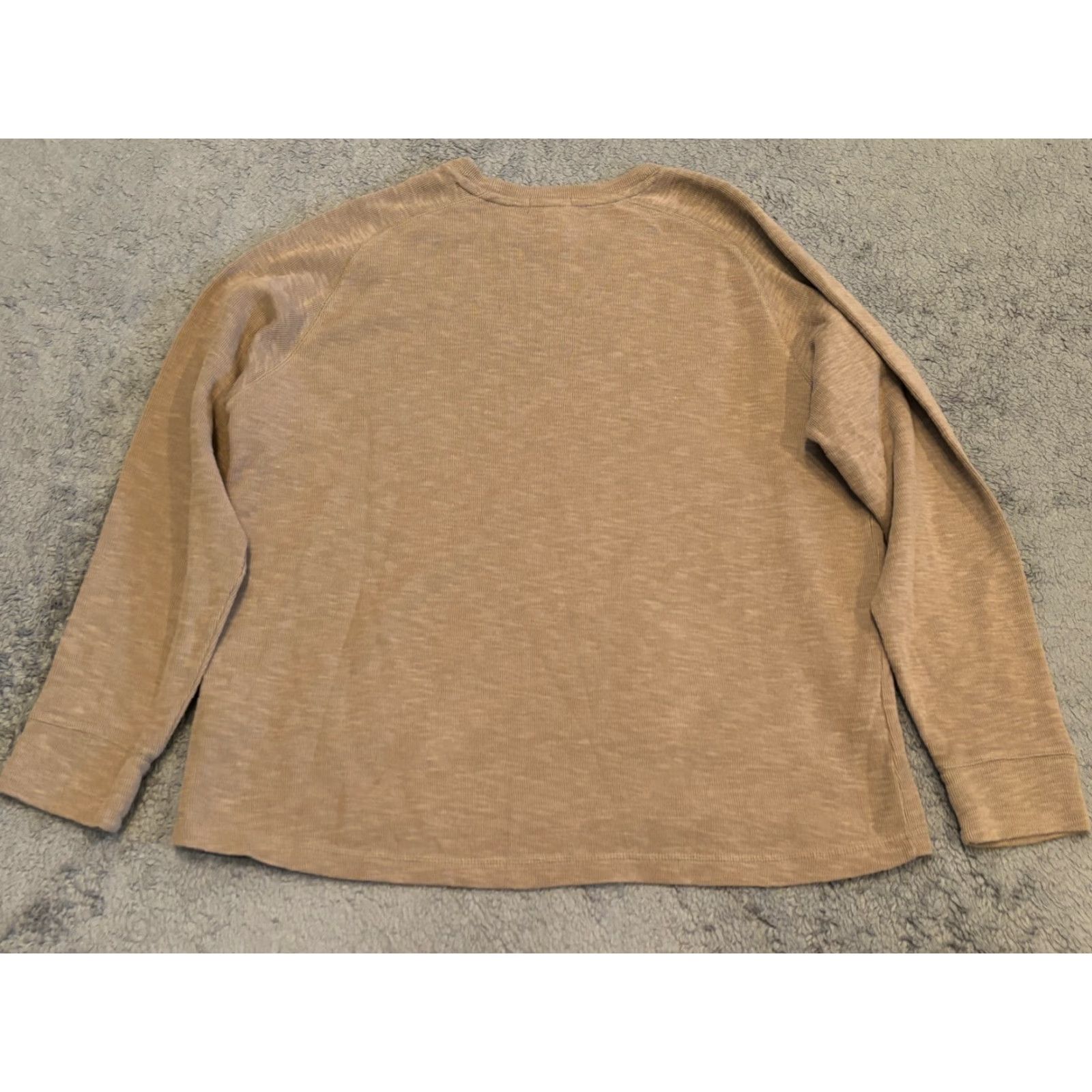 Banana Republic VINTAGE Banana Republic Sweater Mens XL Brown Crewneck Thermal Waffle Knit Long Sleeve Size US XL / EU 56 / 4 - 5 Thumbnail