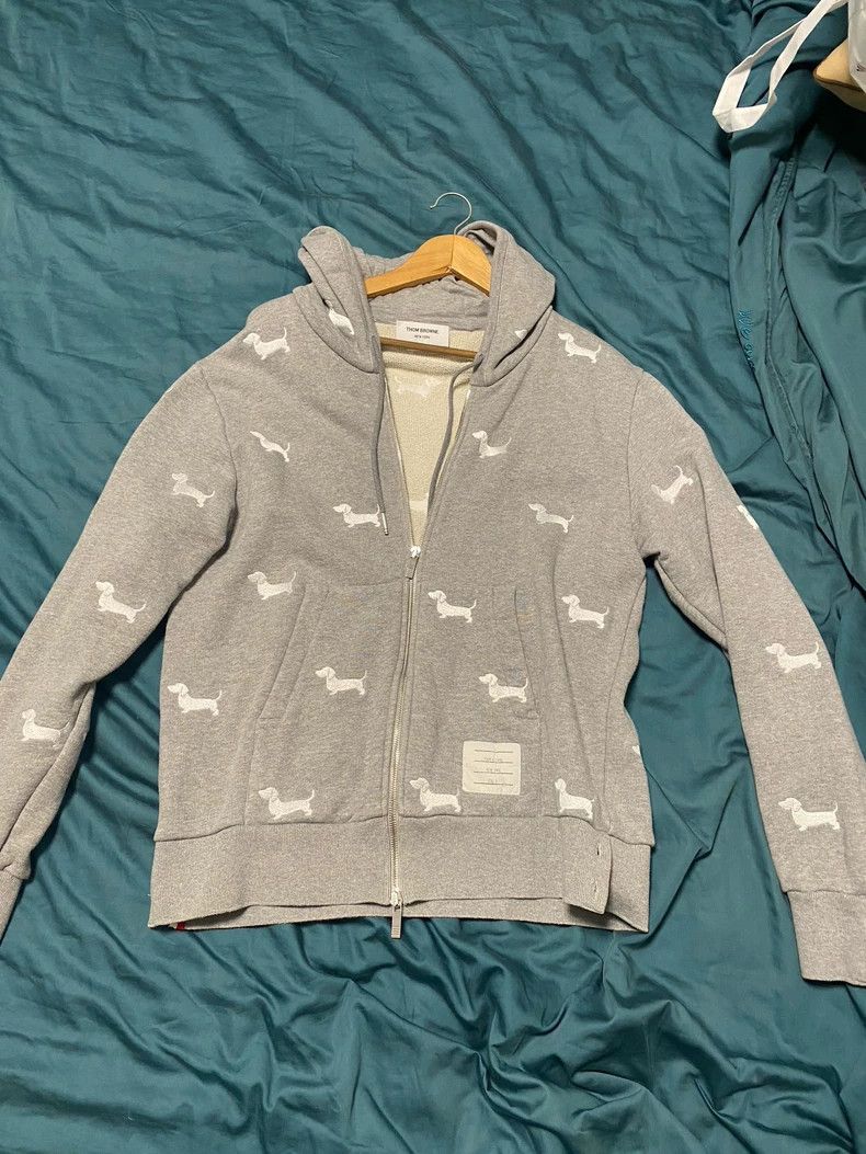 Thom Browne THOM BROWNE Silver Dog Embroidered Jacket - dmc Size US L / EU 52-54 / 3 - 1 Thumbnail