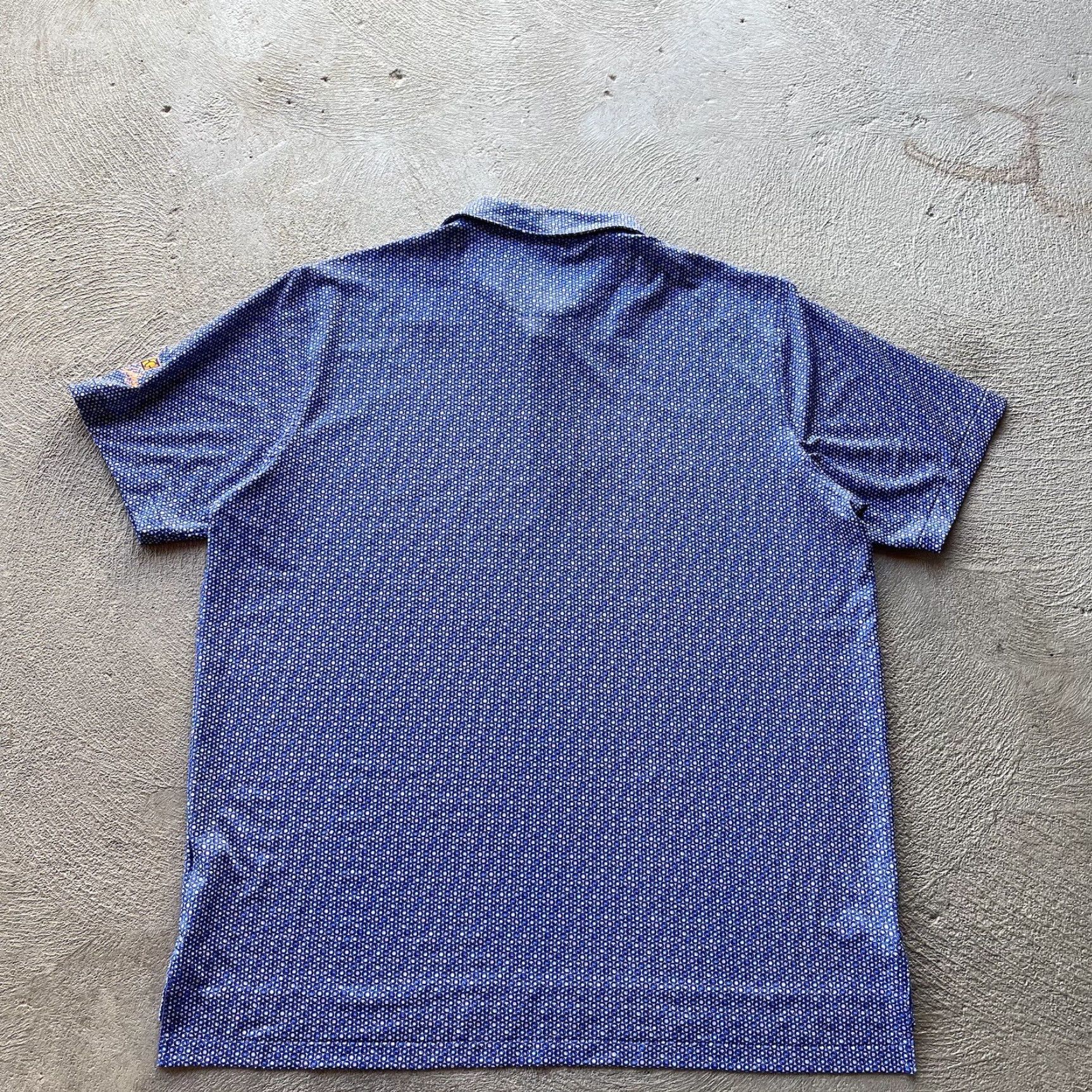 Peter Millar Peter Millar Polo Shirt Mens XL Blue Summer Comfort Golf Regular Short Sleeve Collared Geometric Pattern Sports Preppy Dog American Stretch Size US XL / EU 56 / 4 - 5 Thumbnail