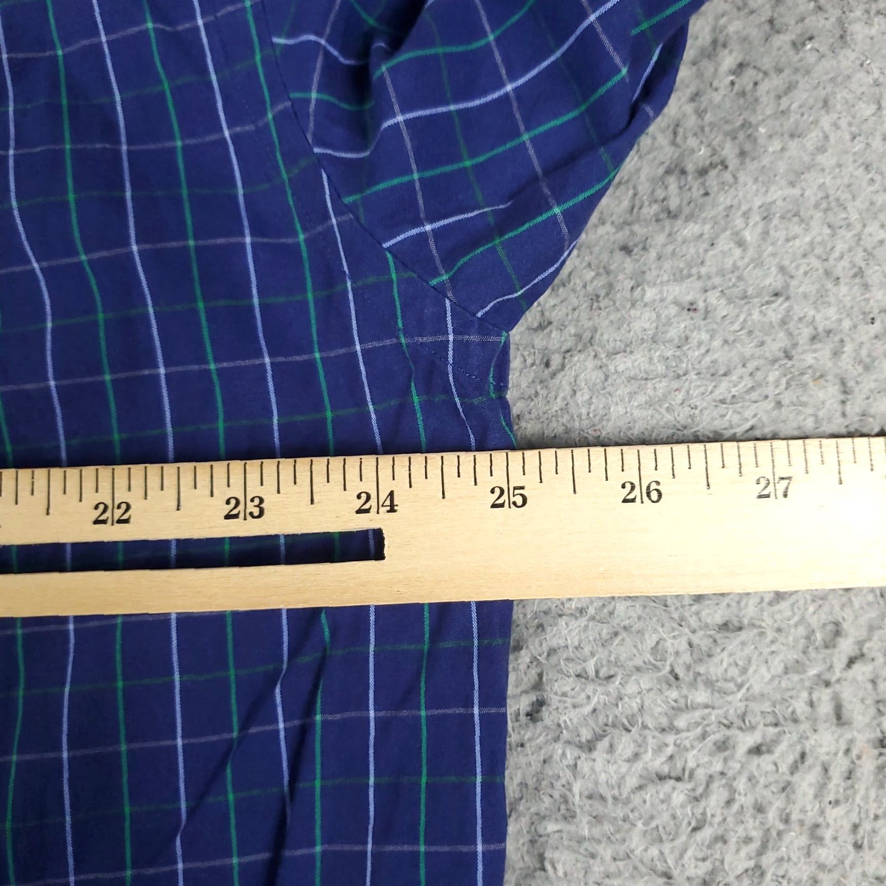 Tommy Hilfiger Tommy Hilfiger Shirt Mens 15.5 Blue Check Casual Button Up Long Sleeve Size US M / EU 48-50 / 2 - 5 Thumbnail