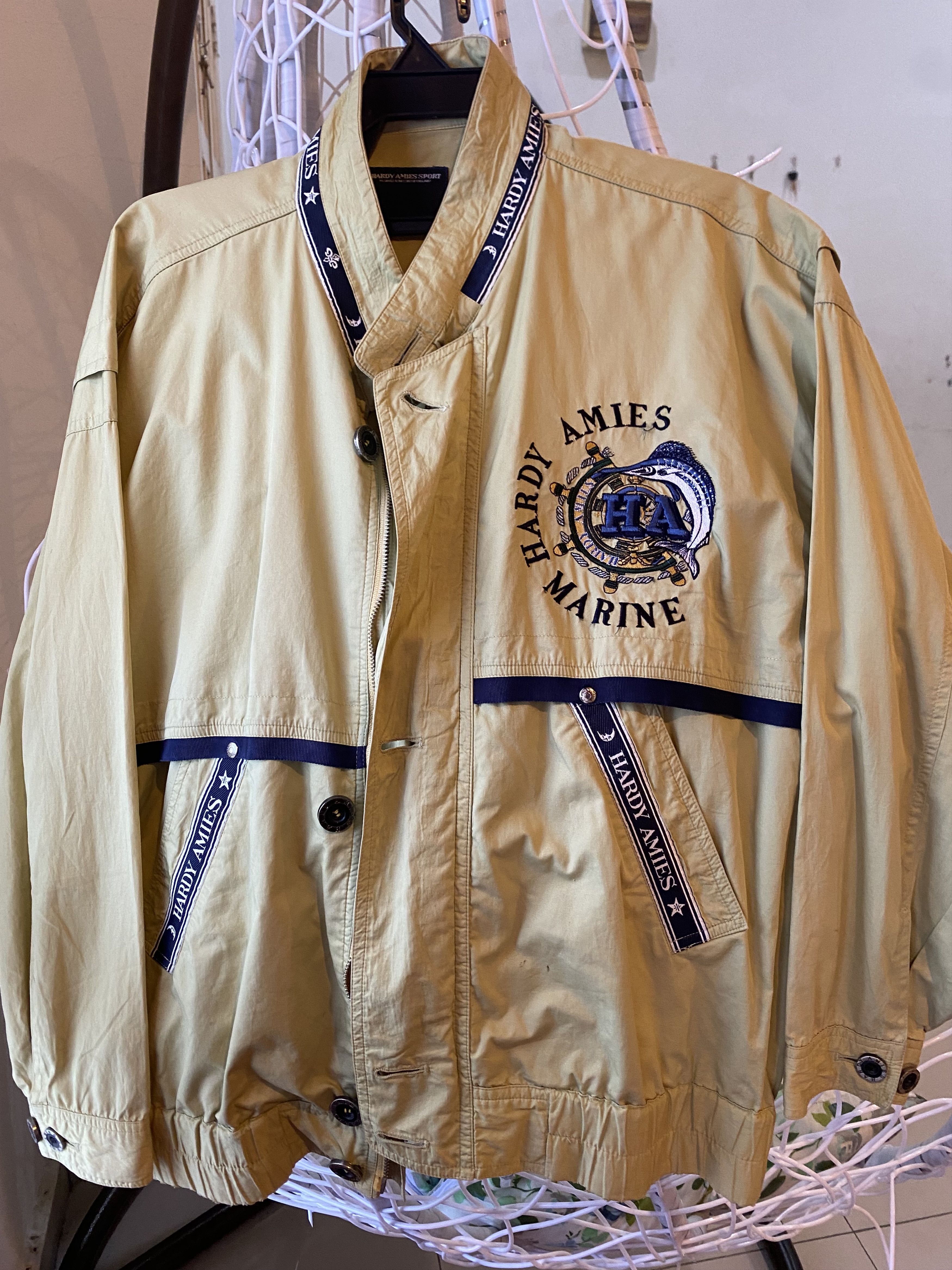 Designer × Hardy Amies × Vintage Hardy Amies Big Logo Jacket Size US L / EU 52-54 / 3 - 1 Thumbnail