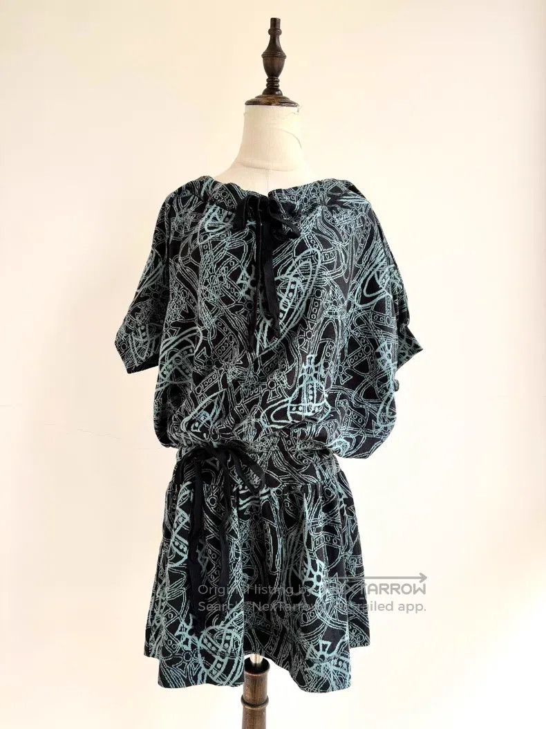 Vivienne Westwood Vivienne Westwood Black Green Big Saturn Printed Asymmetri Size L / US 10 / IT 46 - 1 Thumbnail