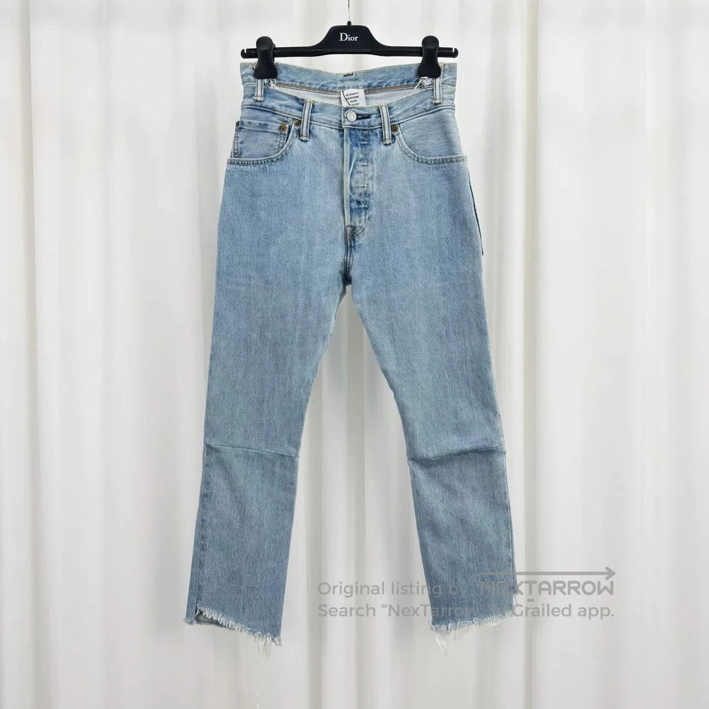 Vetements Vetements Washed Deconstructed Denim Pants. Size 24" / US 00 / IT 34 - 1 Thumbnail