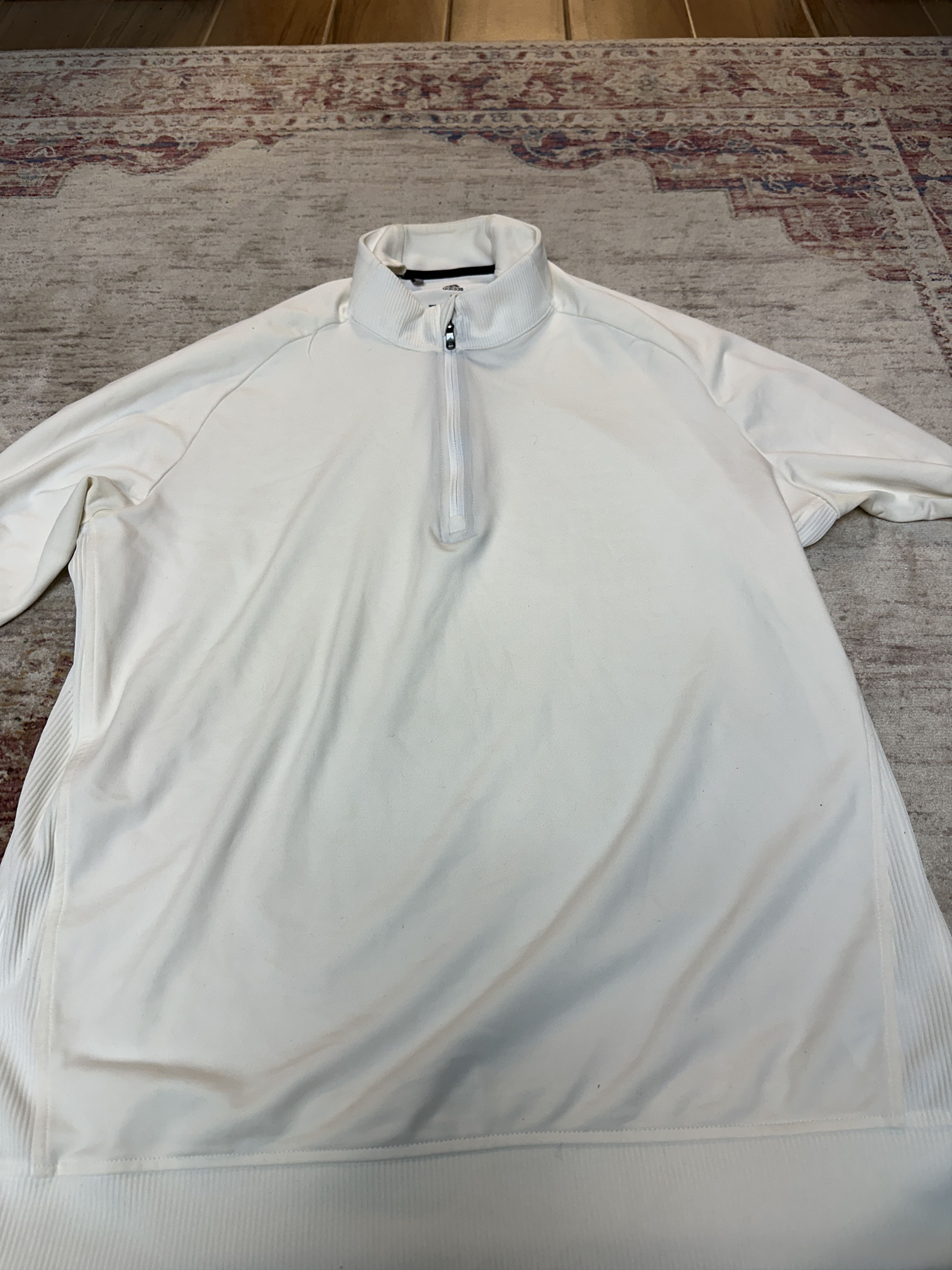 Adidas Adidas Golf Men's White Zipper Sweatshirt Size Large Size US L / EU 52-54 / 3 - 1 Thumbnail