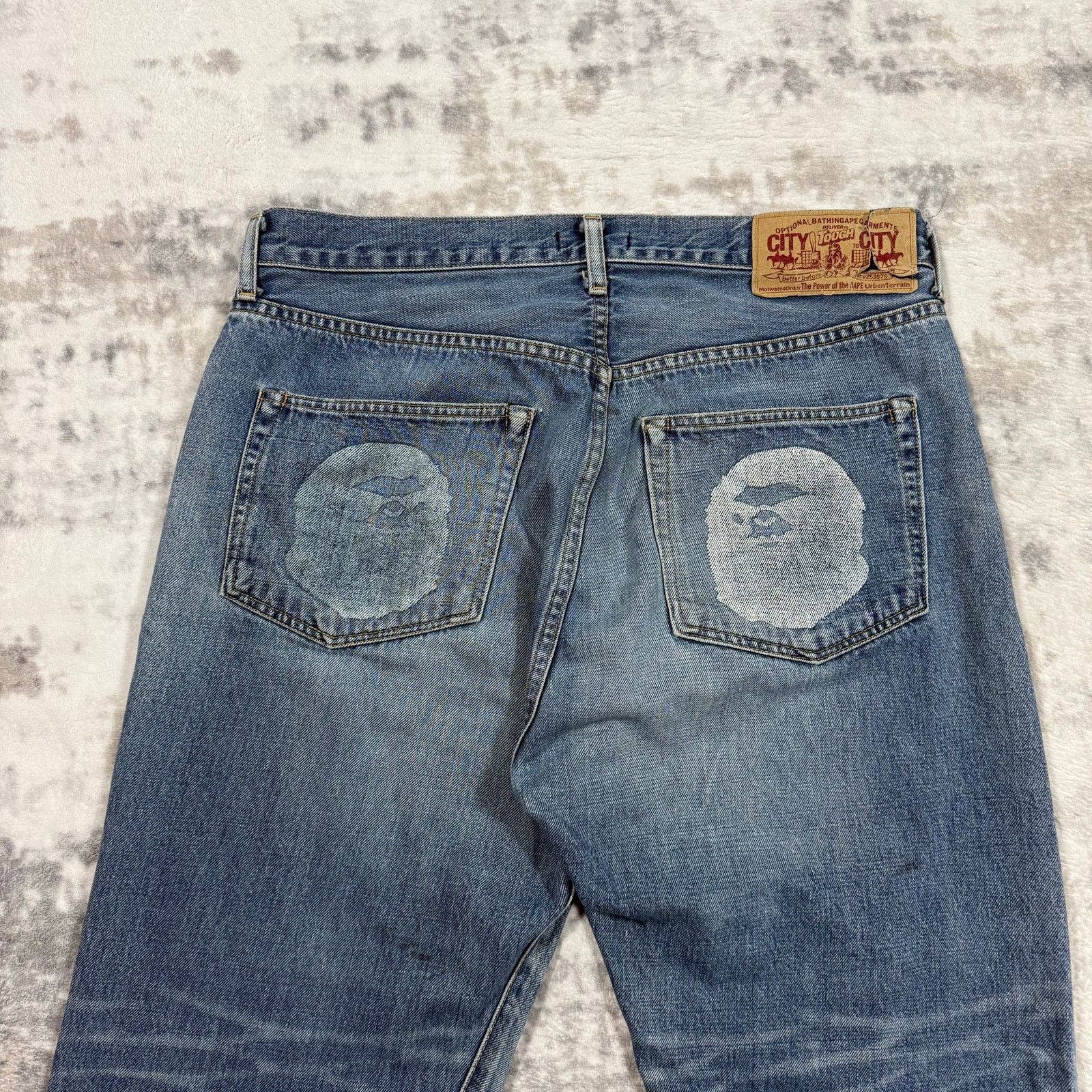 Bape × Nigo Authentic Bape 2000’s Angry Ape Jeans 34 Size US 34 / EU 50 - 2 Thumbnail