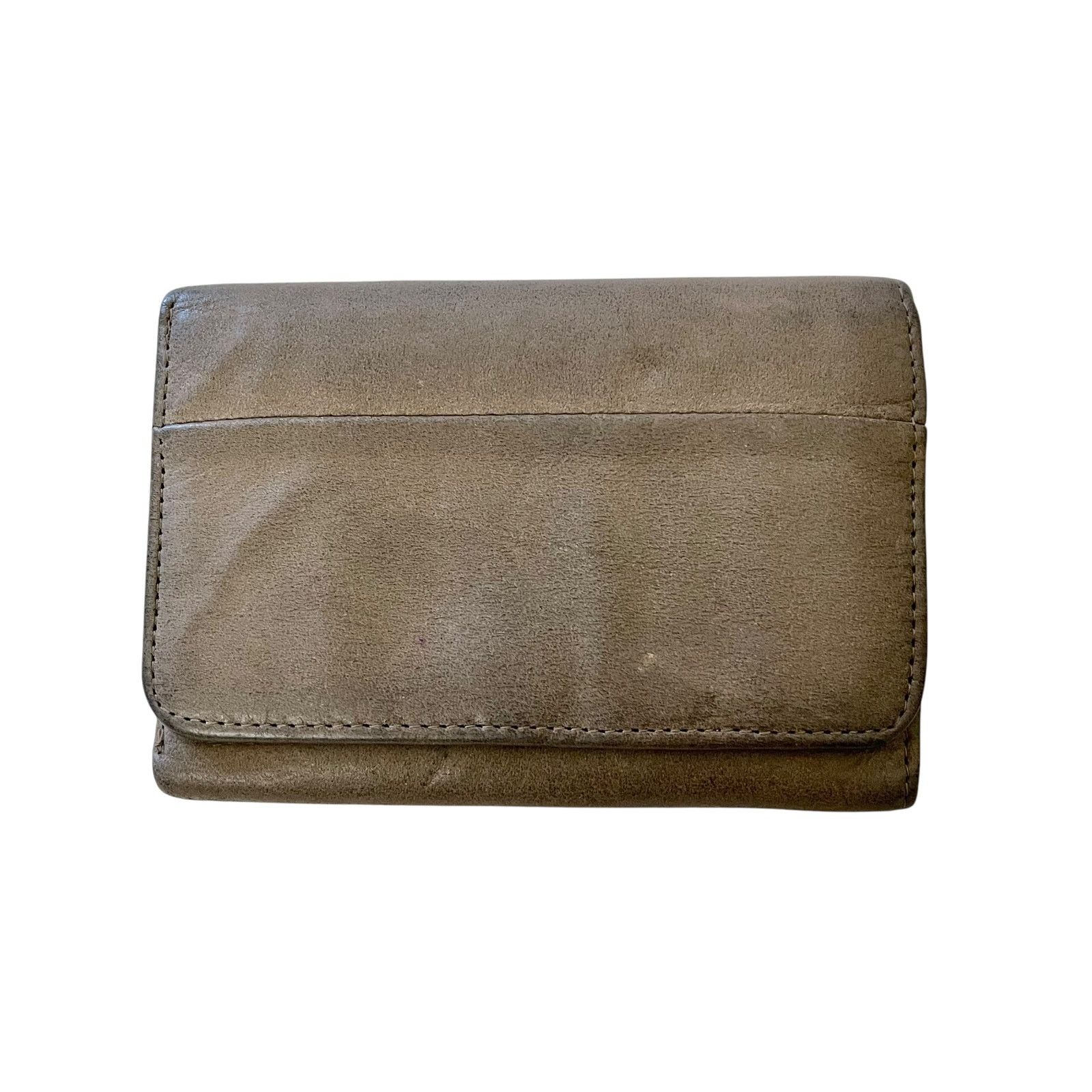 Hobo HOBO Jill Shadow Gray Leather Minimalist Trifold Snap Wallet Size ONE SIZE - 1 Thumbnail