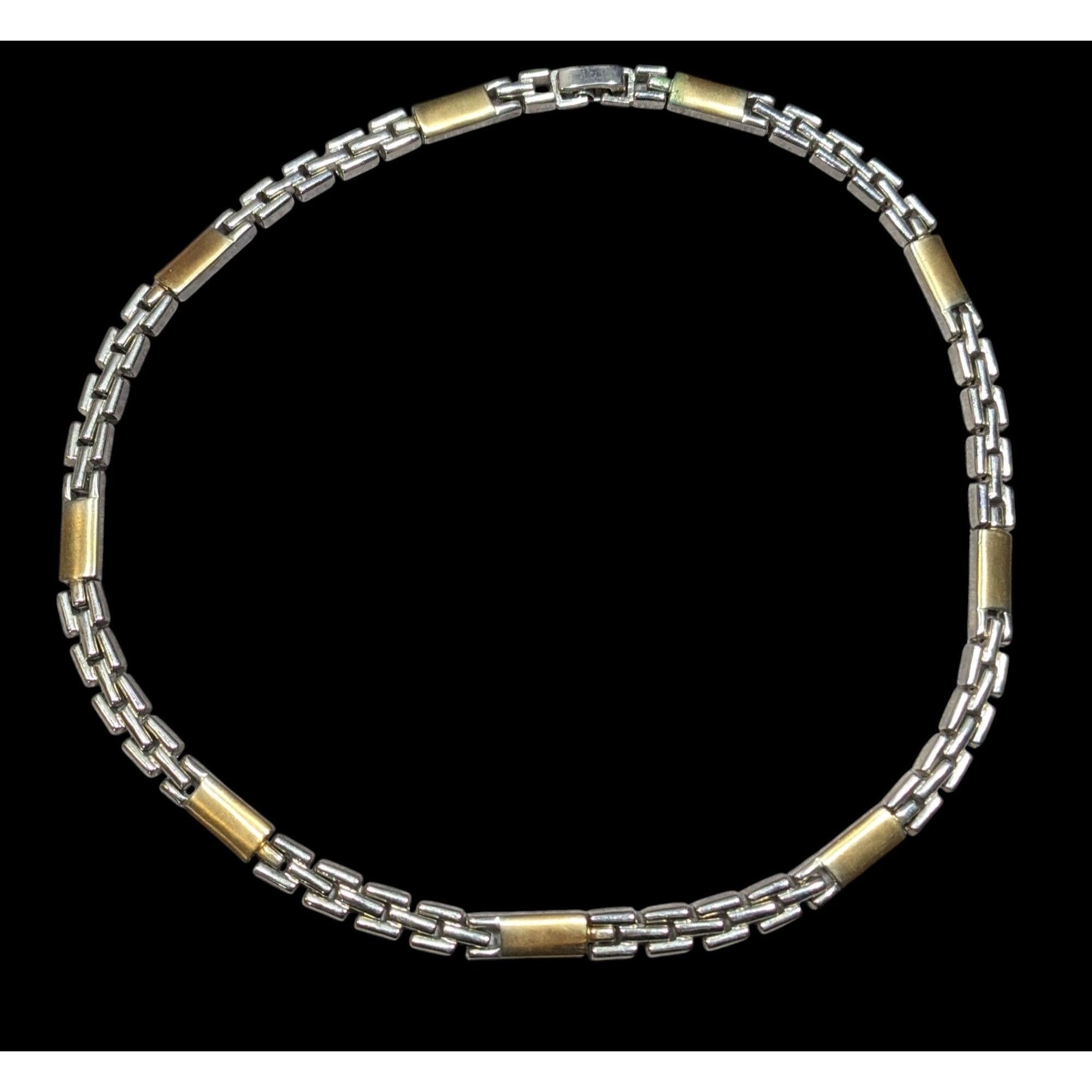 Other Men's Retro Gold And Silver Tone Chain Link Necklace Size ONE SIZE - 1 Thumbnail