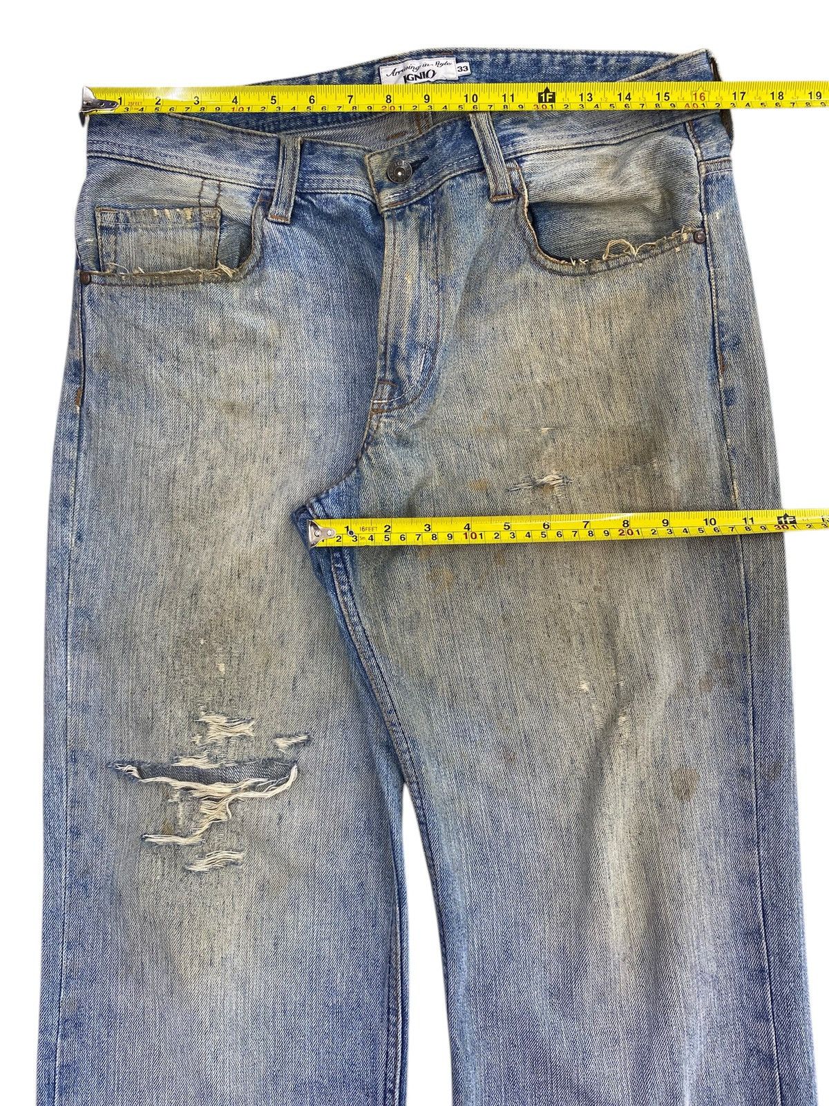 Japanese Brand Japanese Brand Dirty Mud Wash Style Ripped Jeans Size US 33 - 5 Thumbnail