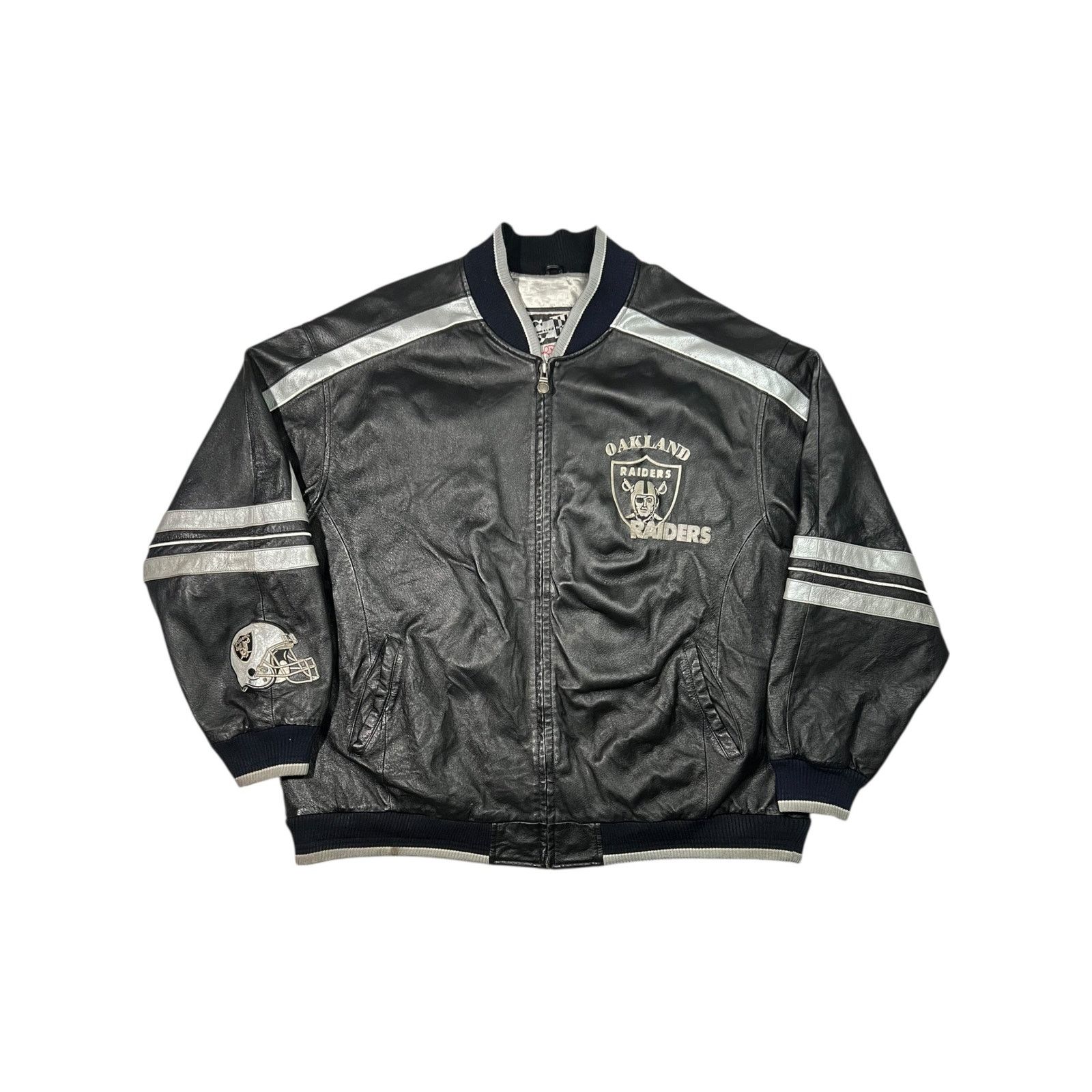 G-III × NFL × Vintage 90s G-III Carl Banks Oakland Raiders leather NFL jacket Size US XXL / EU 58 / 5 - 1 Thumbnail