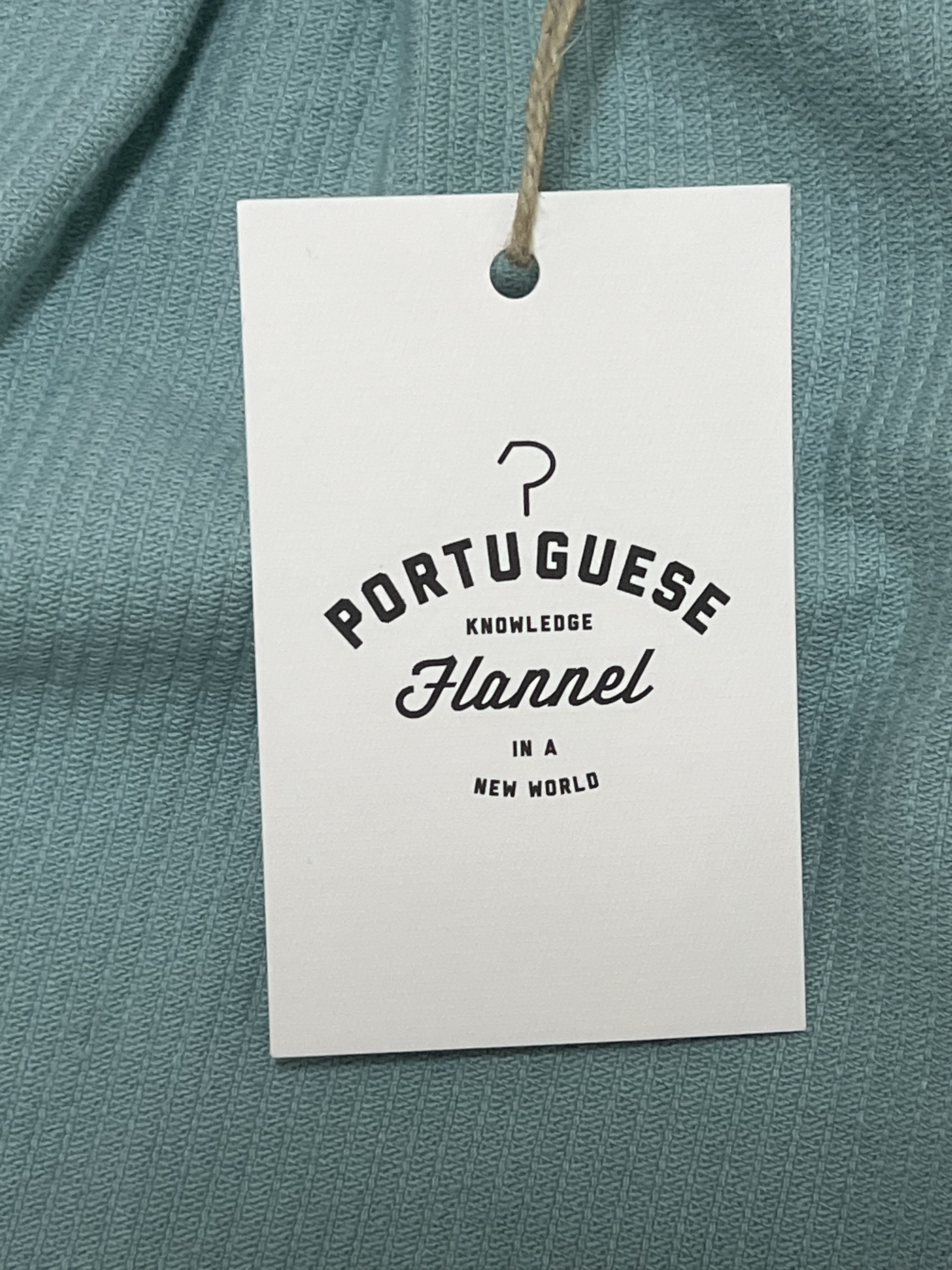 Portuguese Flannel 💚 Portuguese Flannel Lobo Shirt Turquoise Medium NEW Size US M / EU 48-50 / 2 - 13 Thumbnail