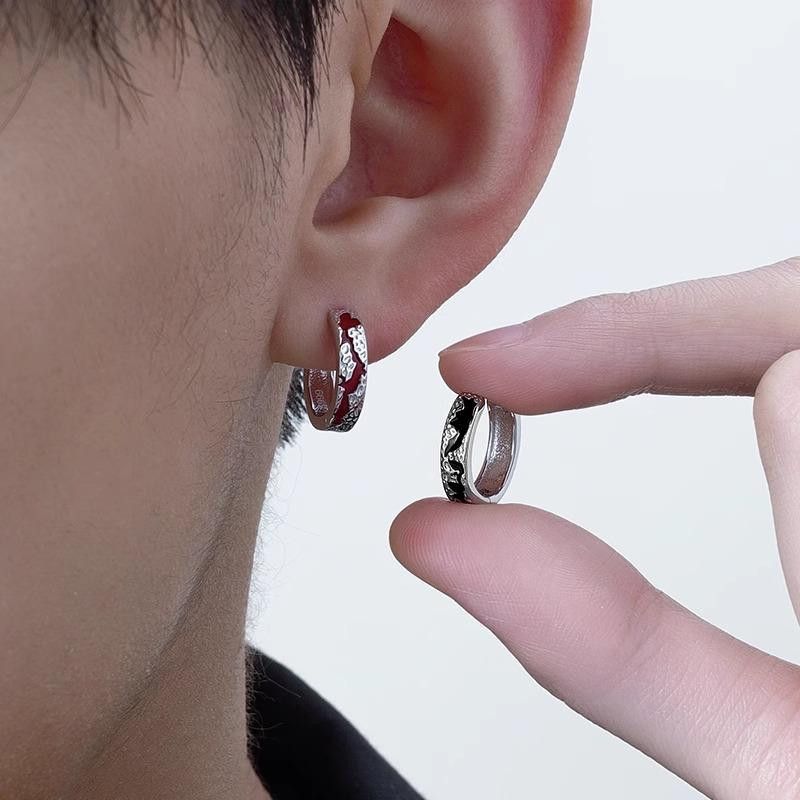 Jewelry × Sterling Silver One pairs Vintage Earrings Gothic Punk Chrome Jewelry Spike Size ONE SIZE - 2 Thumbnail