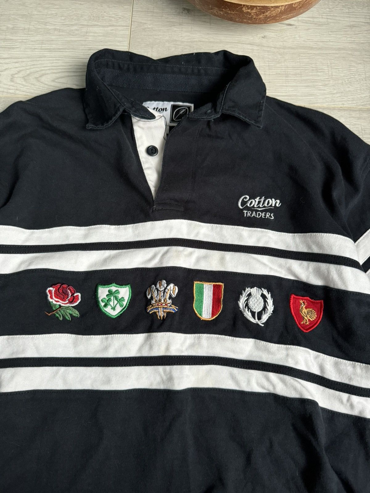 Cotton Traders × Vintage Vintage Cotton Traders Rugby Jersey Shirt All Nation Y2K Size US L / EU 52-54 / 3 - 2 Thumbnail
