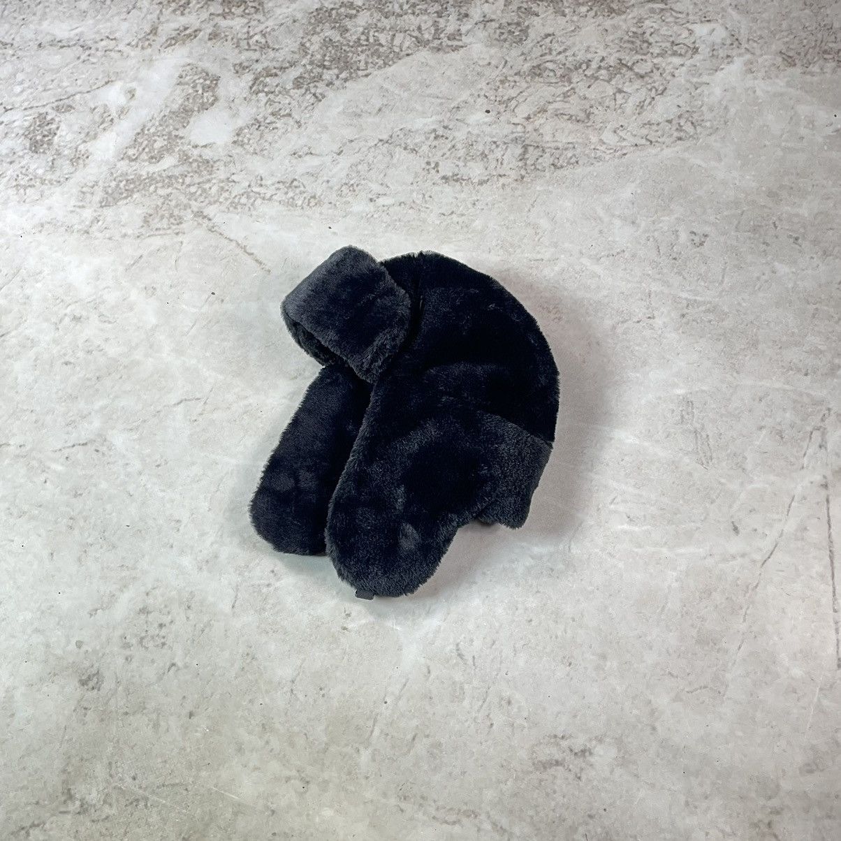 If Six Was Nine Y2K Fur Faux Fuzzy Trapper Mohair Black Ushanka Hat Size ONE SIZE - 2 Thumbnail