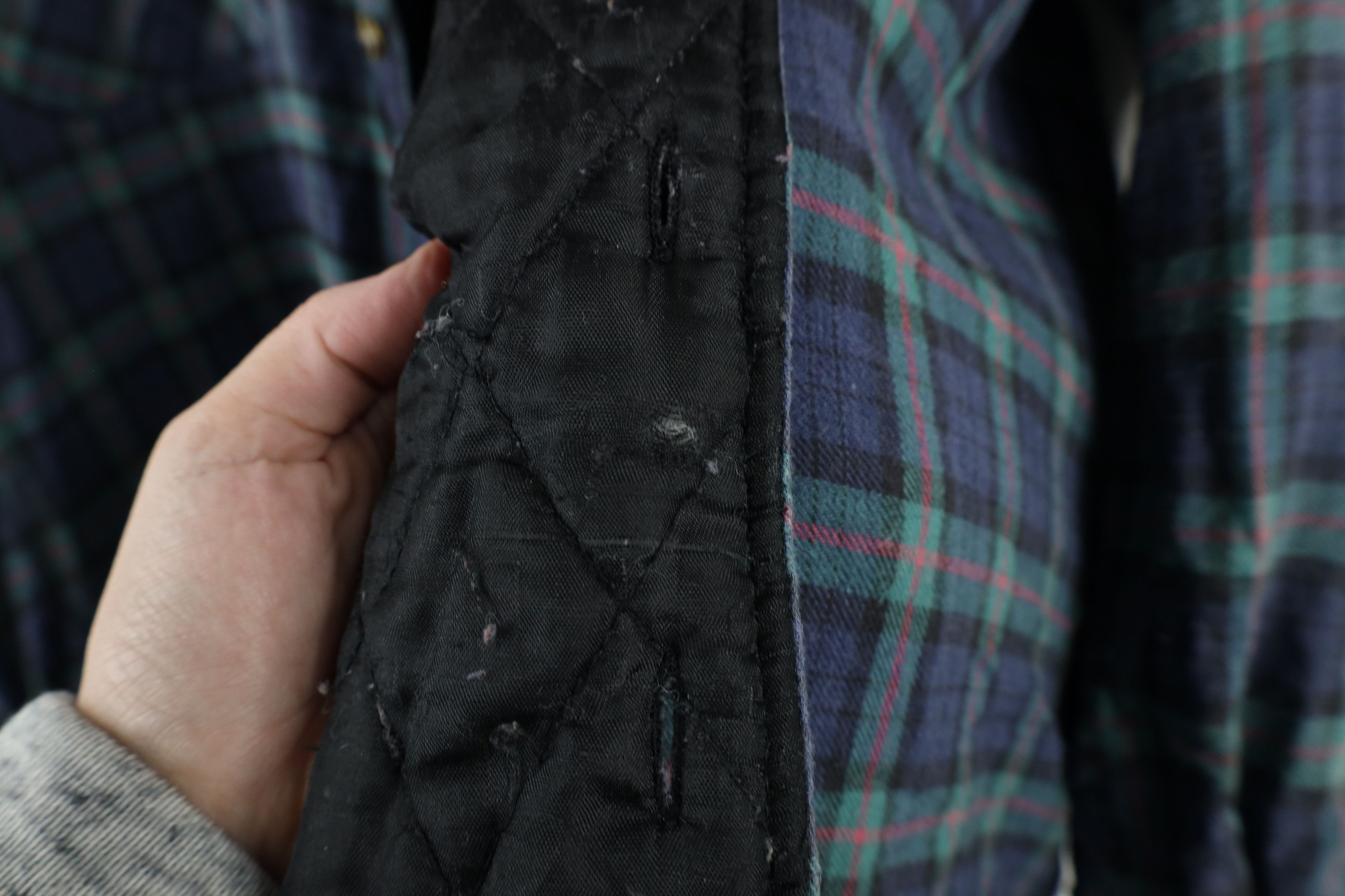 Vintage Vintage 90s Streetwear Quilted Flannel Button Shirt Jacket Size US XL / EU 56 / 4 - 9 Thumbnail