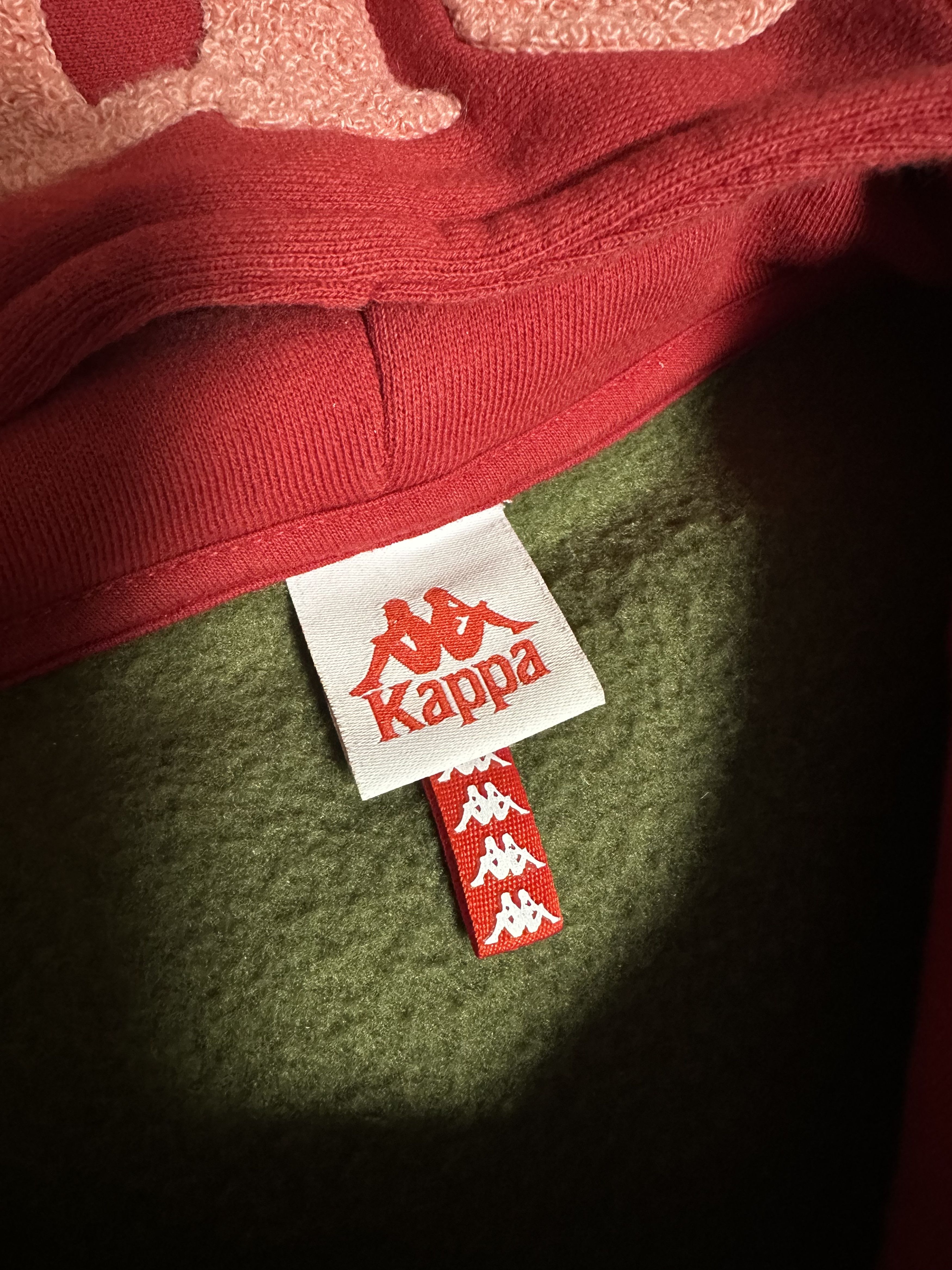 Kappa Kappa Chenille Logo Hoodie – Olive/Red – Size M Size US M / EU 48-50 / 2 - 3 Thumbnail