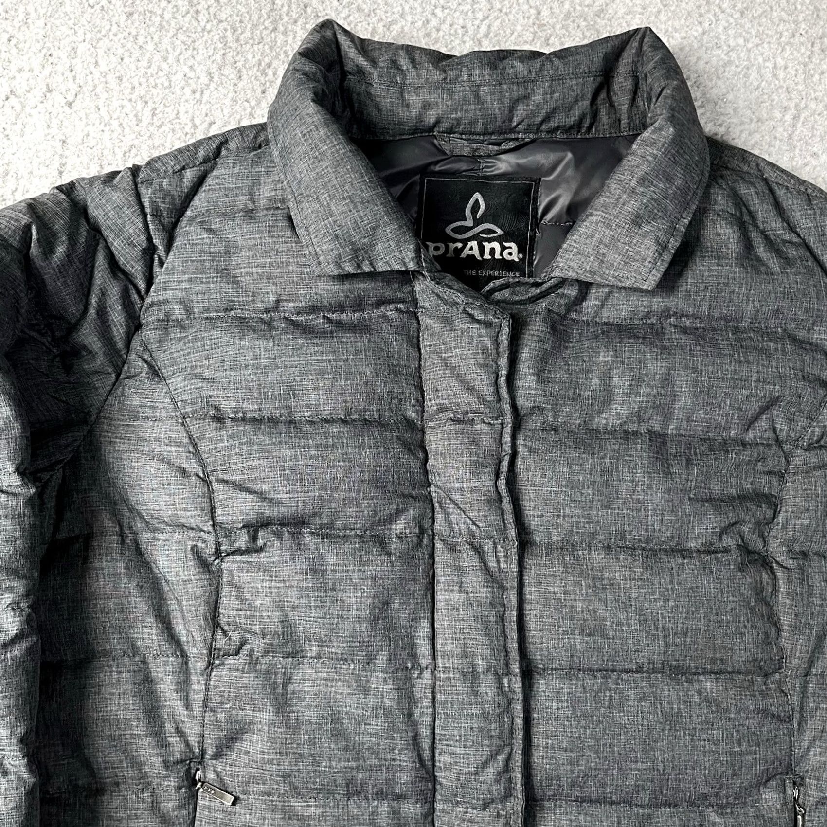 Prana Prana Jacket Womens M Gray Full Zip Goose Down Insulated Outdoor Winter Puffer Size M / US 6-8 / IT 42-44 - 7 Thumbnail