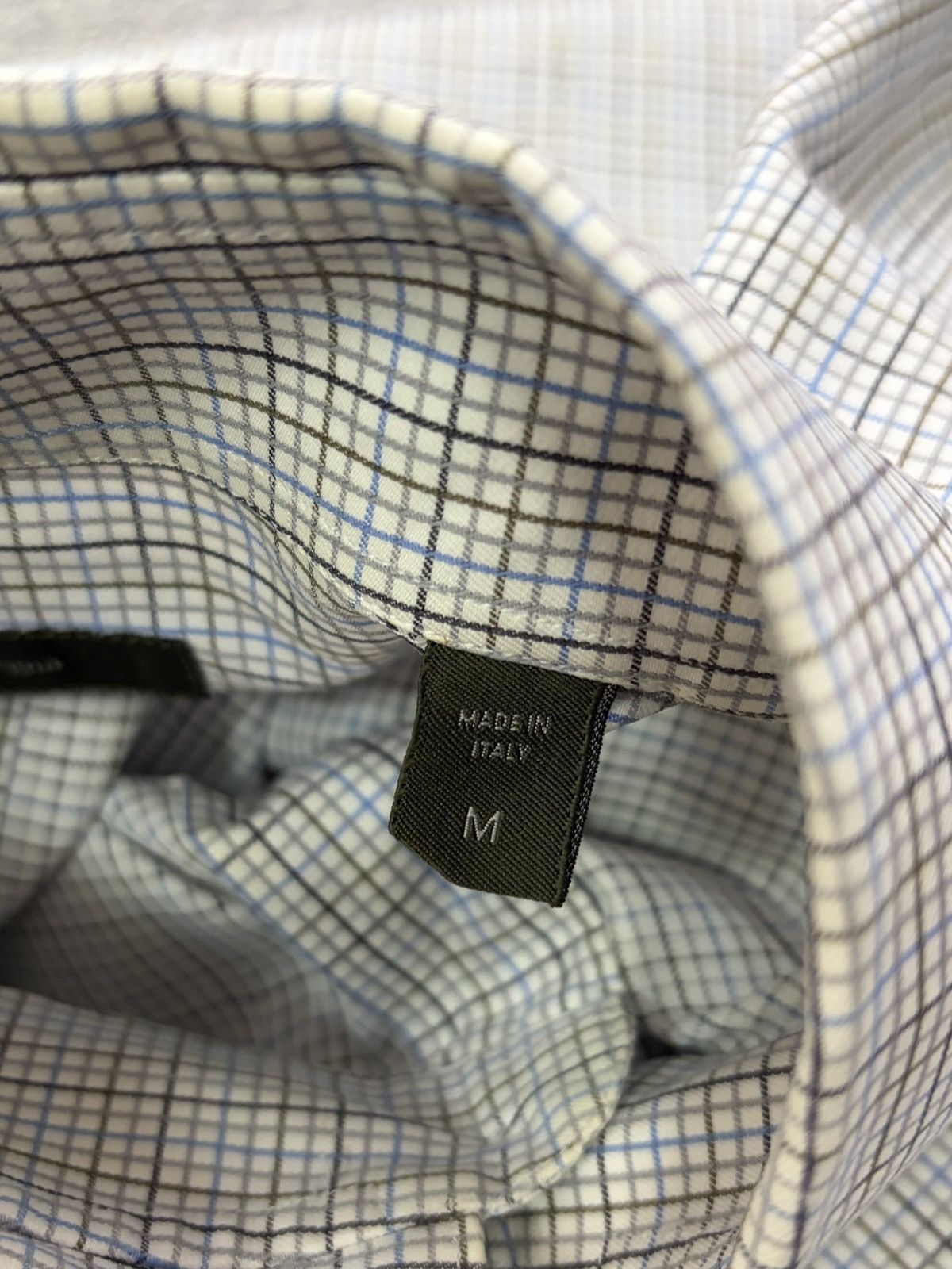 Ermenegildo Zegna Ermenegildo Zegna Plaid Shirt Blue Grey Button Up Italy M Size US M / EU 48-50 / 2 - 4 Thumbnail