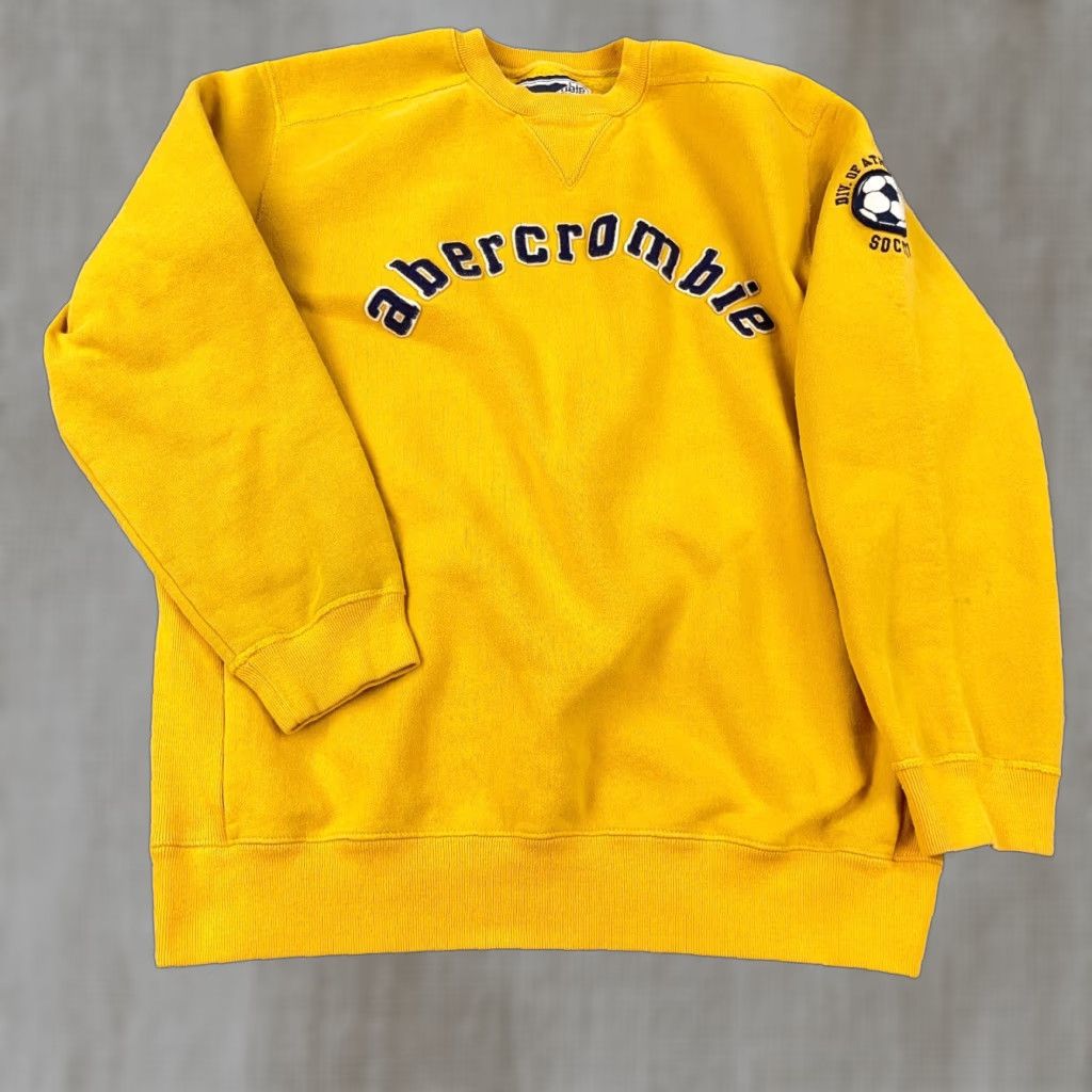 Abercrombie & Fitch Abercrombie & Fitch Sweatshirt Mens XL Yellow Crewneck VTG Size US XL / EU 56 / 4 - 1 Thumbnail