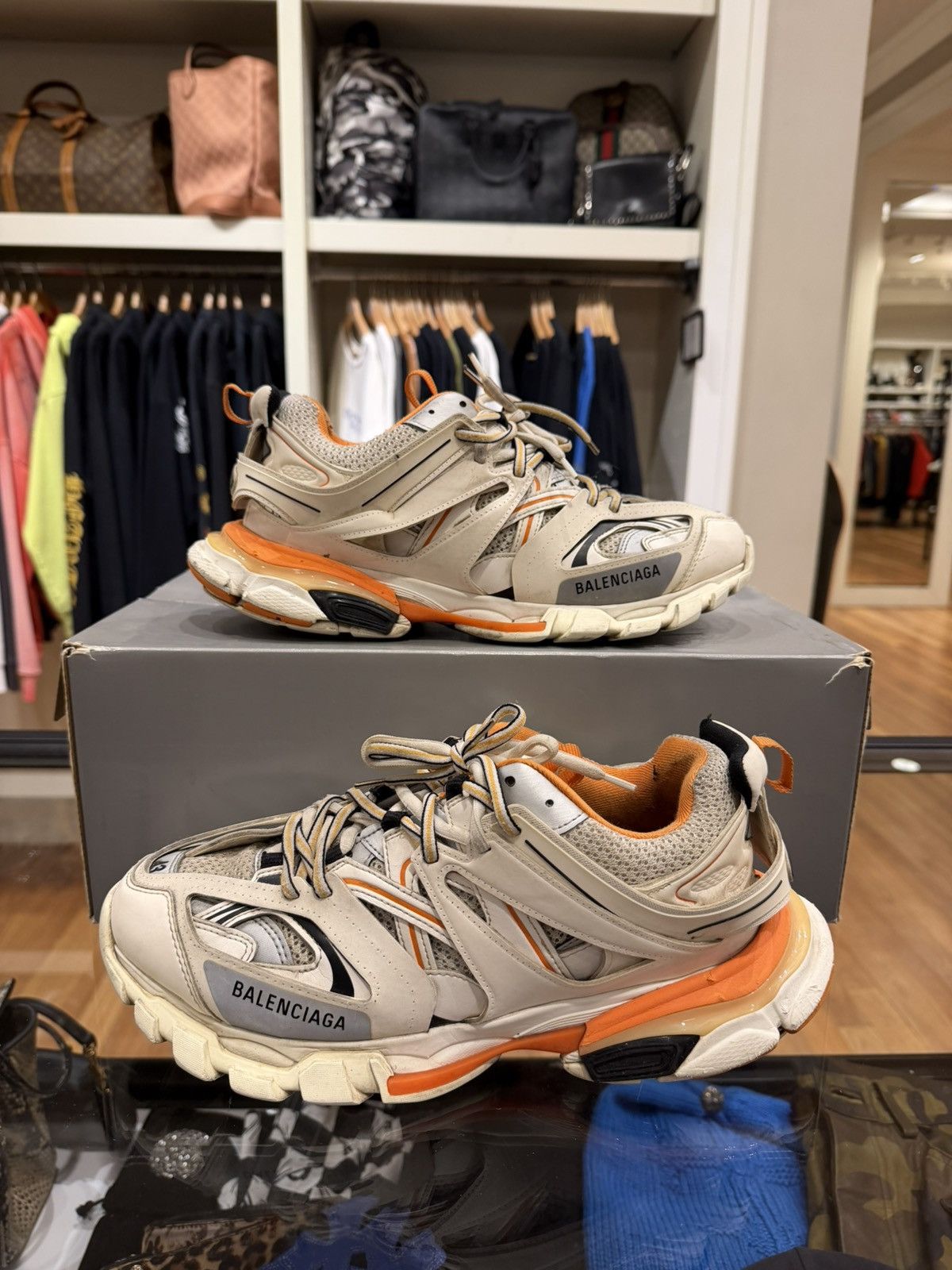Balenciaga Balenciaga Track - White/Orange Size US 10 / EU 43 - 1 Thumbnail