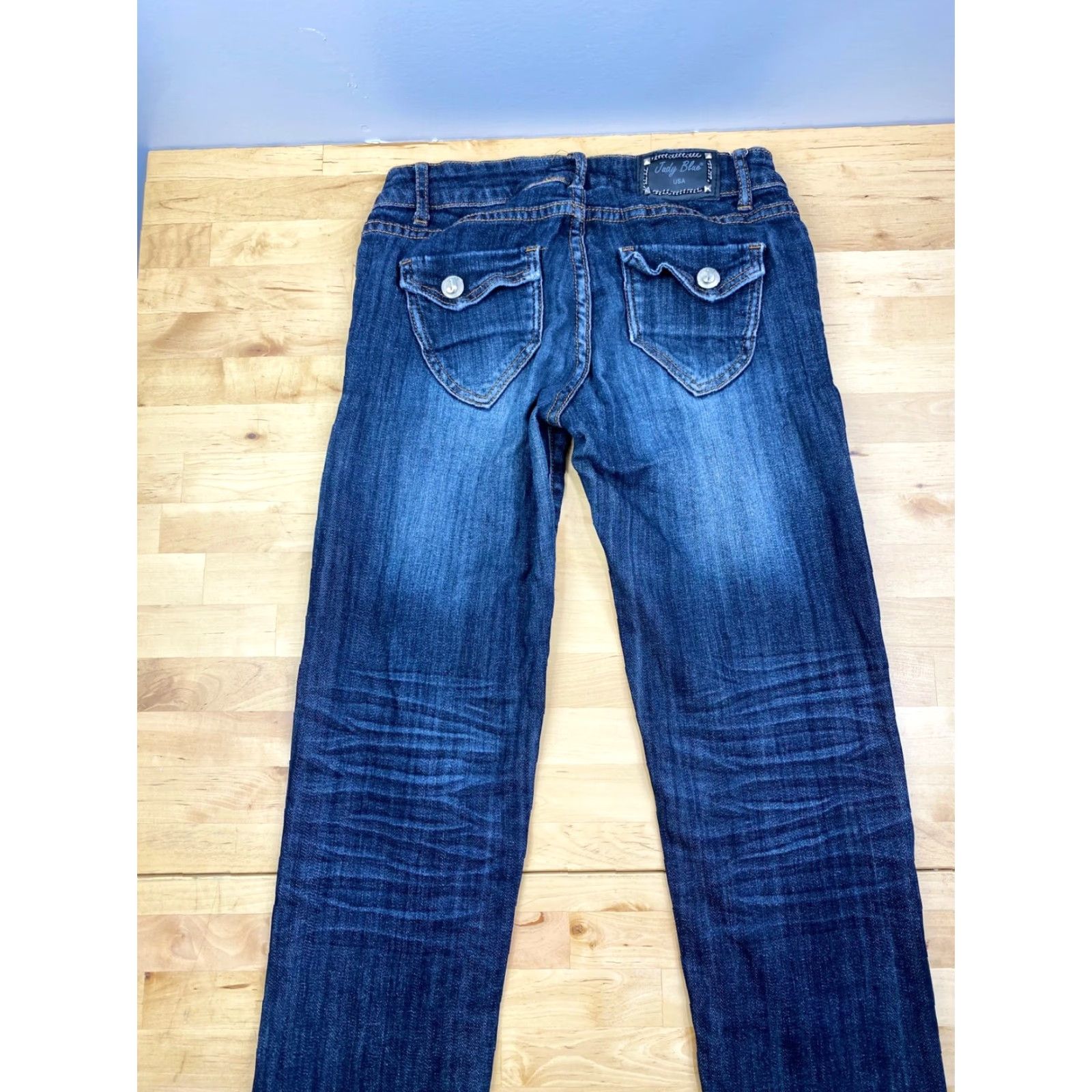 Vintage Womens Judy Blue Jeans Jeans Blue Size 3 x 32 Distress #2363 Size 26" / US 2 / IT 38 - 3 Thumbnail