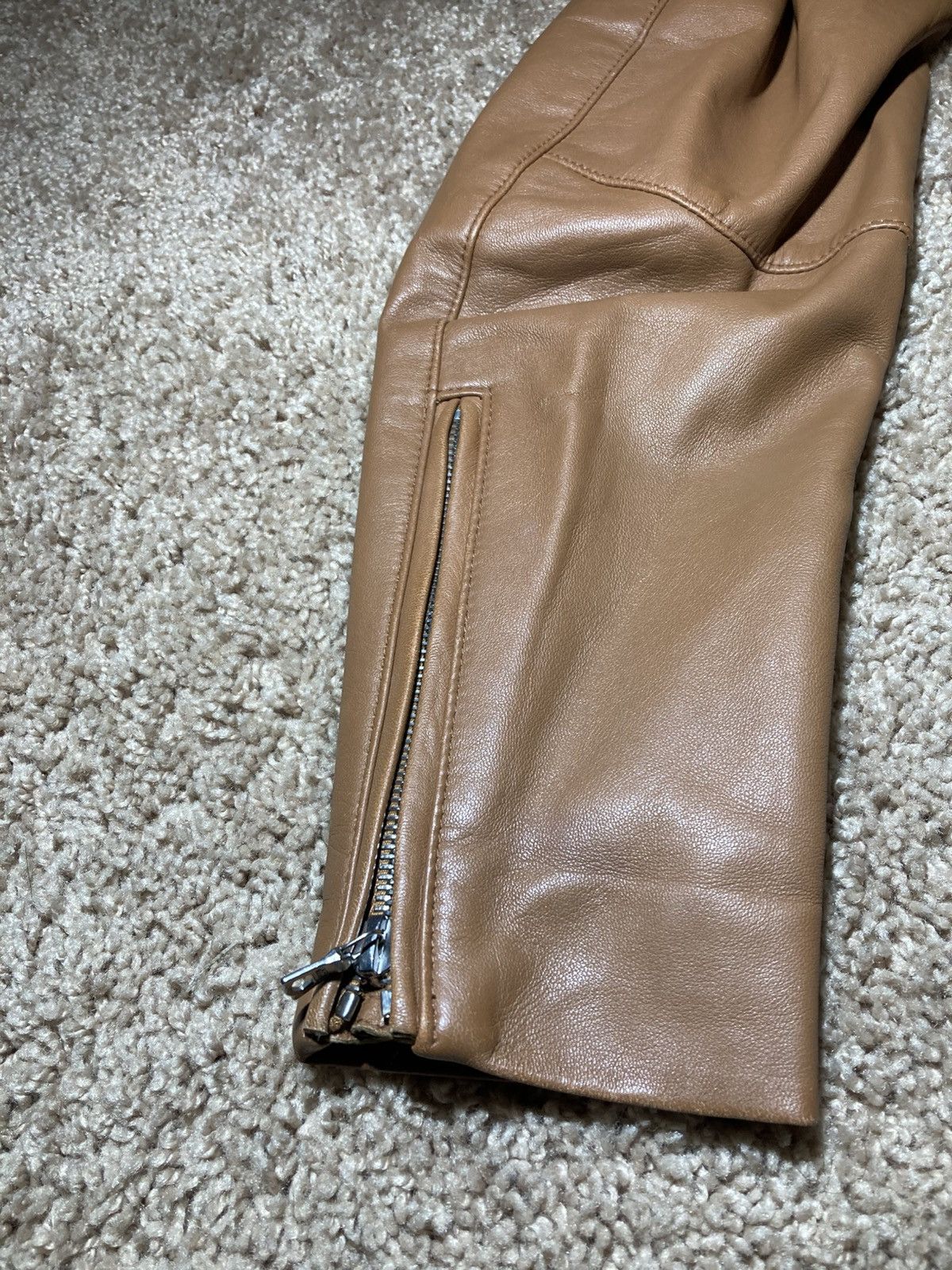 Bape 2000 Bape Leather Sheepskin Biker Rider Tan Jacket 90s Nigo Size US S / EU 44-46 / 1 - 11 Thumbnail