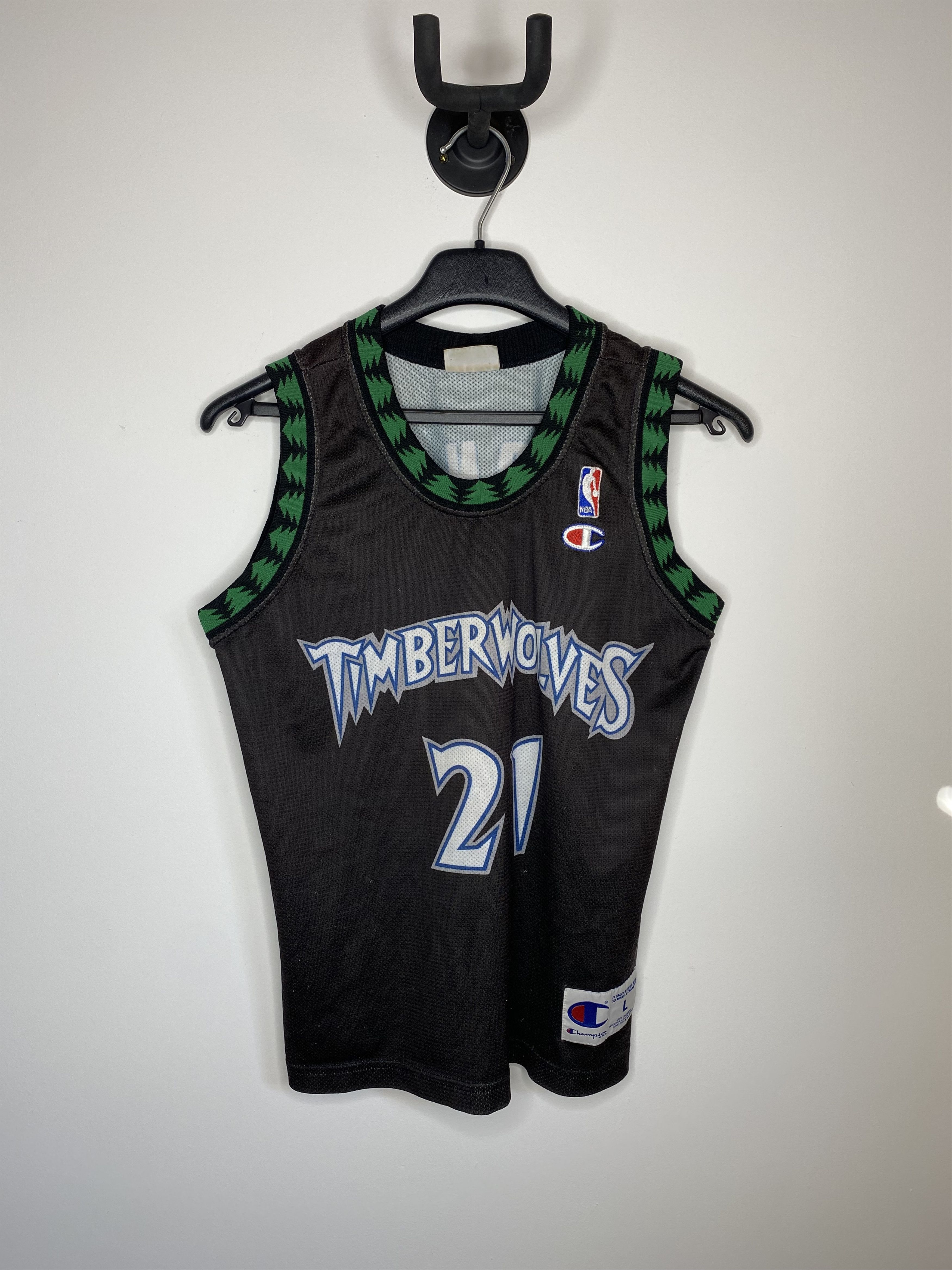 Champion GARNETT #21 MINNESOTA TIMBERWOLVES BASKETBALL JERSEY SHIRT Size US XS / EU 42 / 0 - 1 Thumbnail