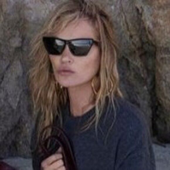 Saint Laurent Paris Saint Laurent SL M103 007 Sunglasses Ivory Cat Eye Frame, Bl Size ONE SIZE - 2 Thumbnail